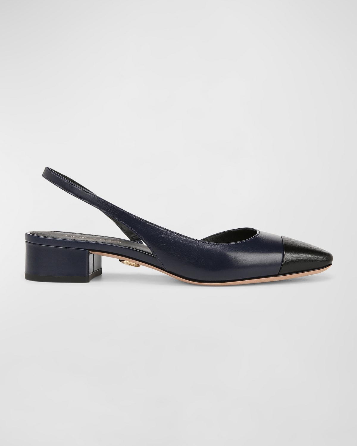 Cecile Leather Slingback Ballerina Flats Product Image