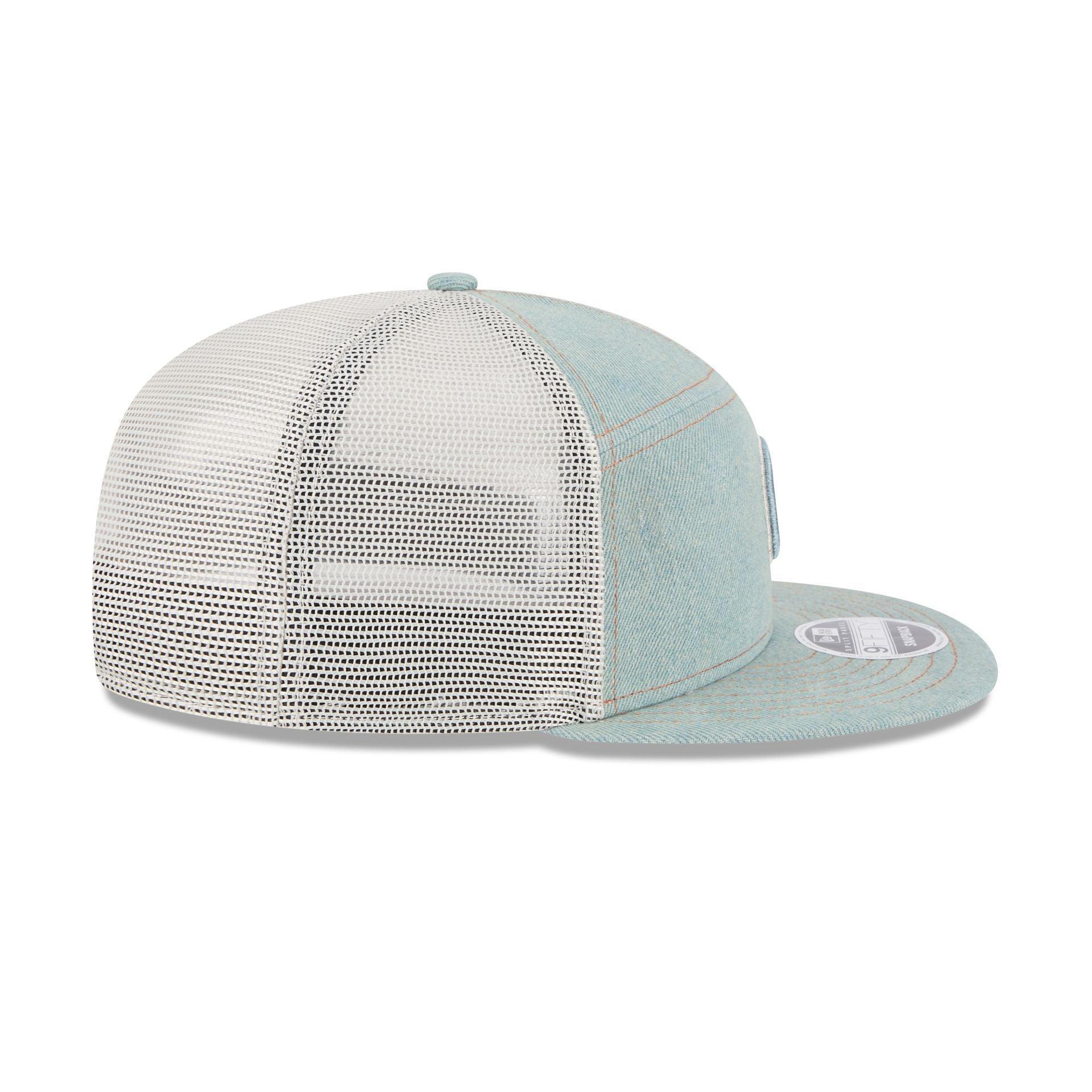 Chicago Cubs Denim Split Panel 9FIFTY Trucker Hat Male Product Image