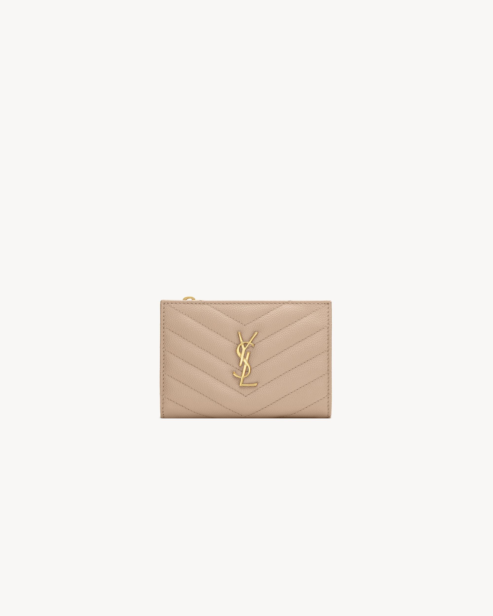 CASSANDRE MATELASSÉ Fragments bi-fold wallet in grain de poudre leather Product Image