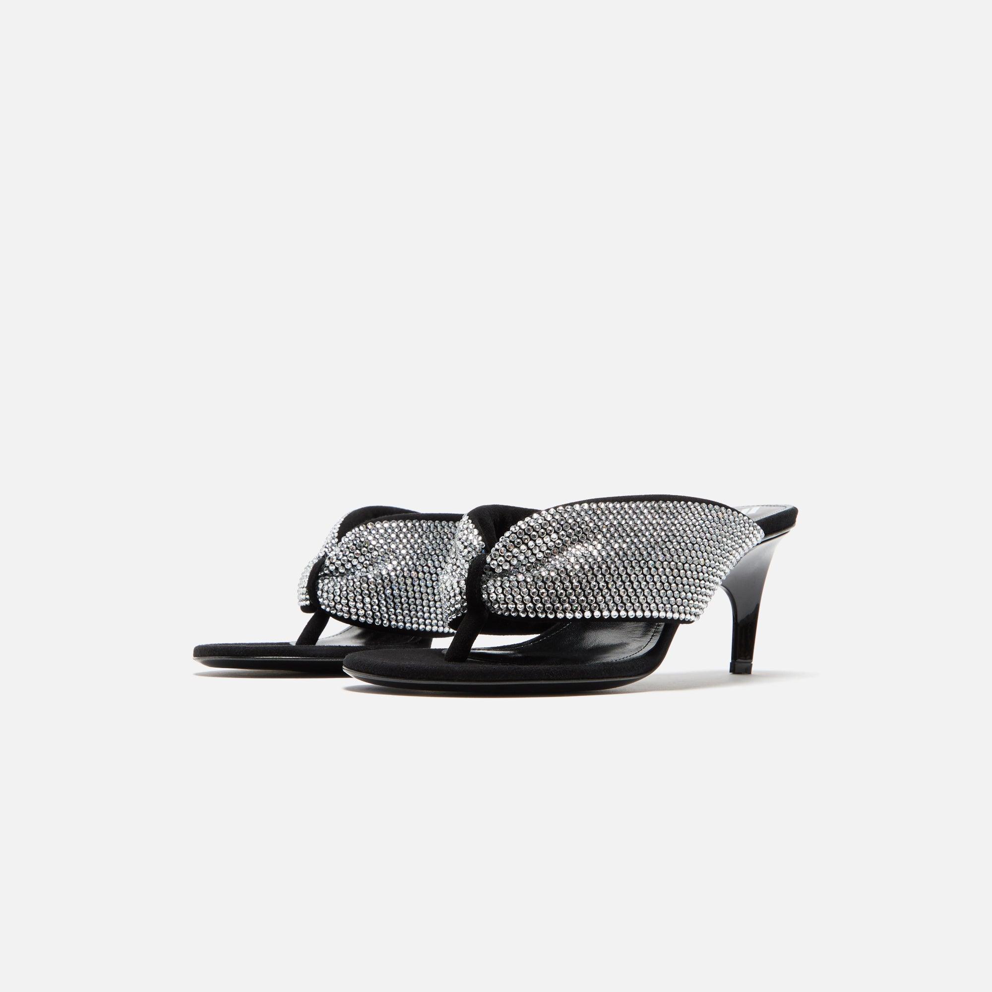 The Attico Rem 60mm Sandal - Silver / Black Female Product Image