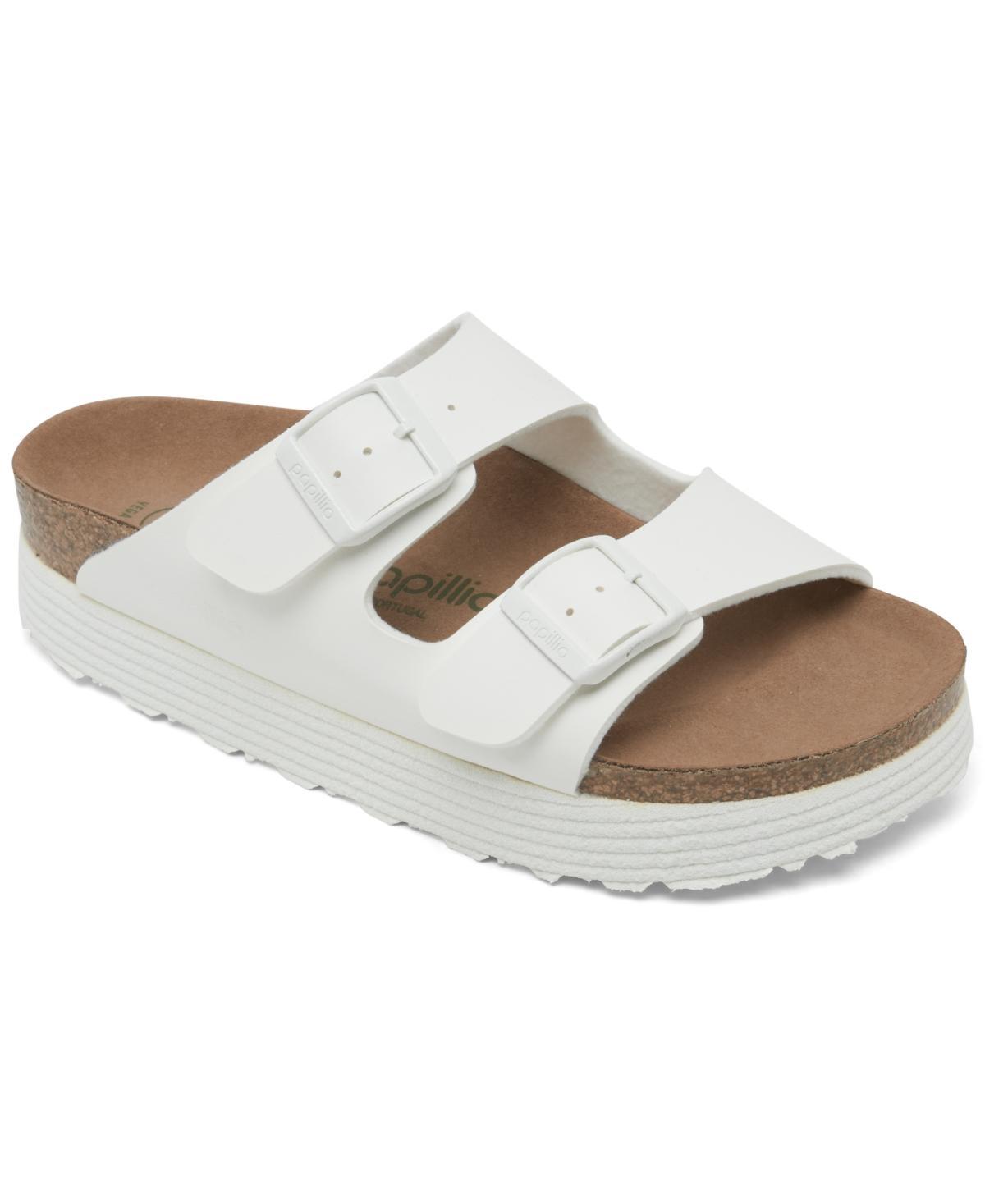 Birkenstock Womens Arizona Platform - Shoes White/White Product Image