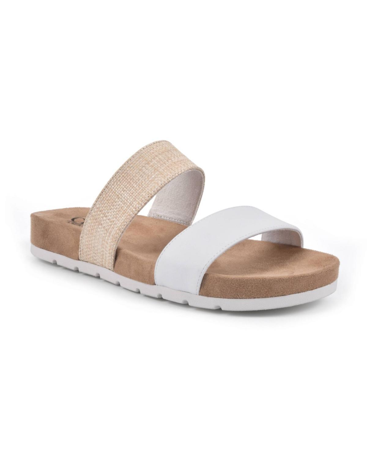 Cliffs by White Mountain Tahlie Women's Slide Sandals, Size: 8, White Es Print Product Image
