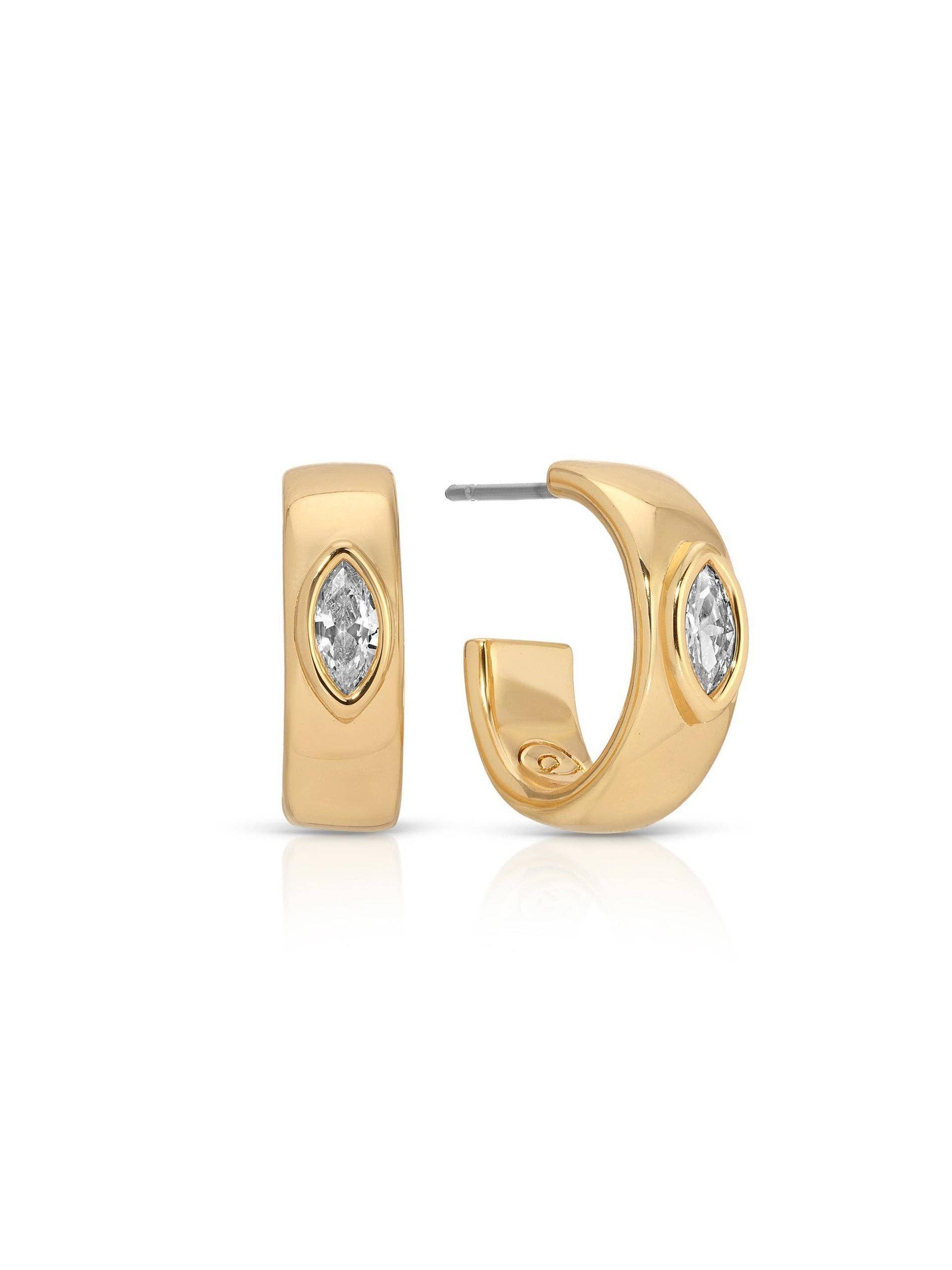 Small Marquise Crystal Hoops Product Image