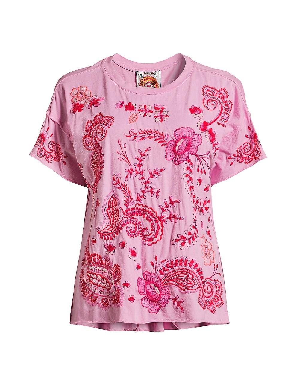 Womens Cassia Embroidered Swing T-Shirt Product Image