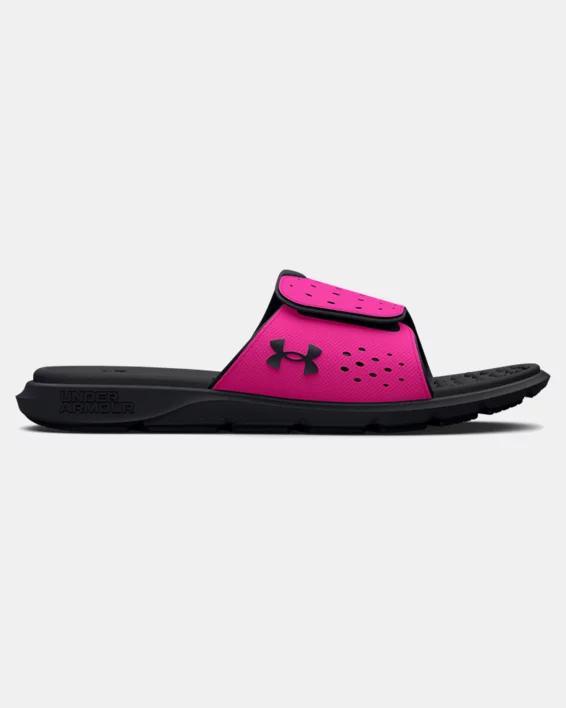 Under Armour Girls Under Armour Ignite VII Slides - Girls Grade School Shoes Black/Pink/Black Product Image
