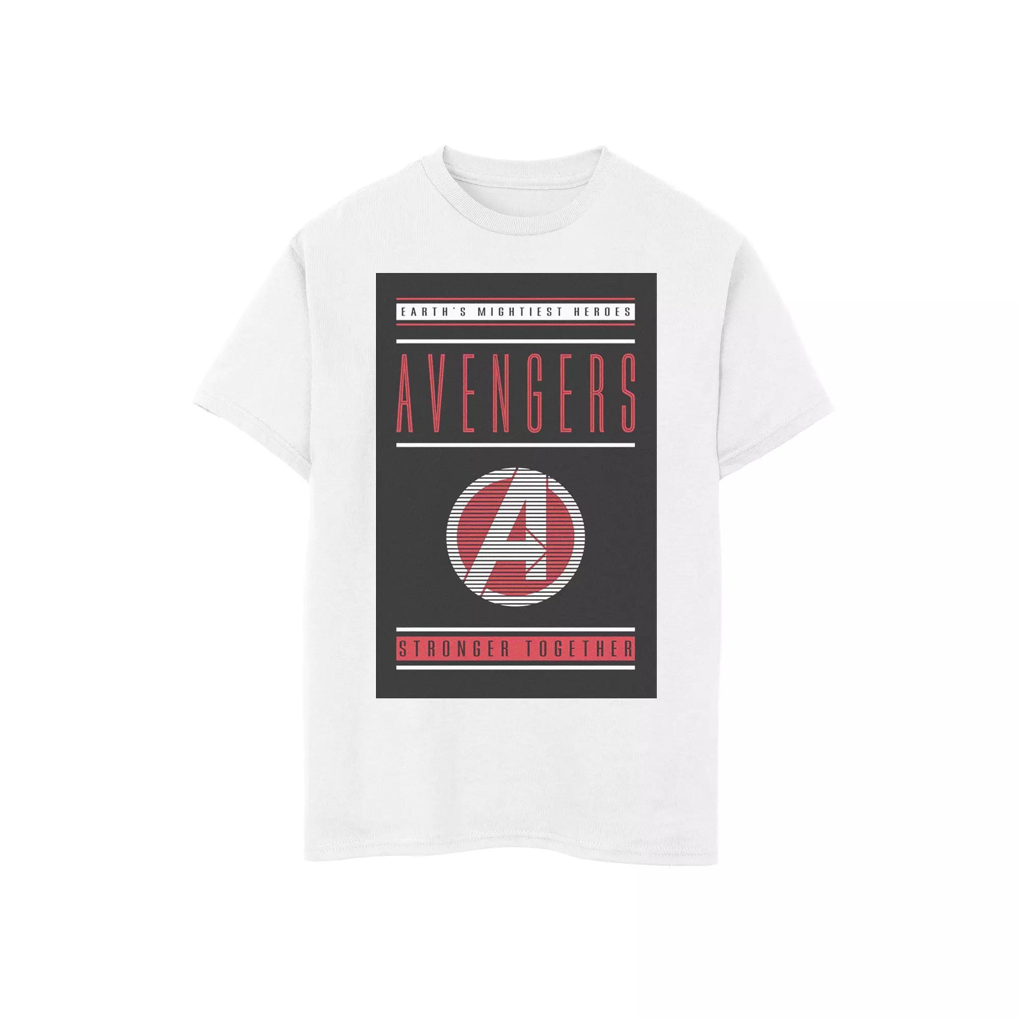 Men's Avengers Stronger Together Tee, Size: Small, White Product Image