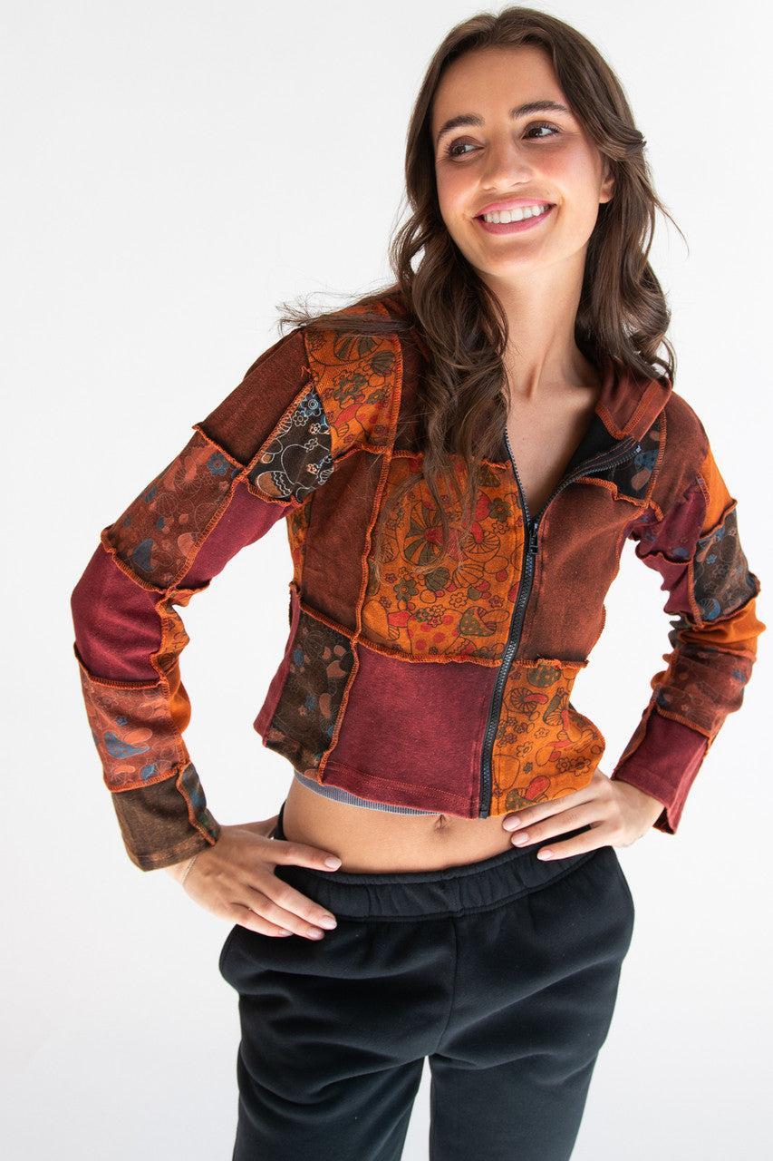 Mushroom Patchwork Hoodie Product Image