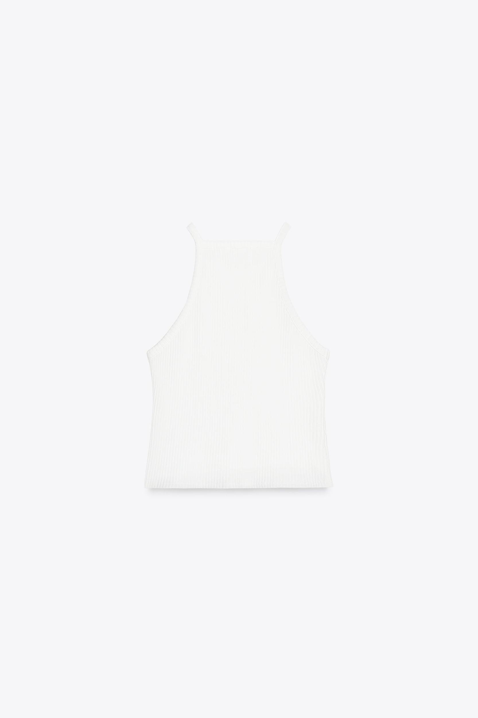 RIBBED EMBROIDERED TOP Product Image