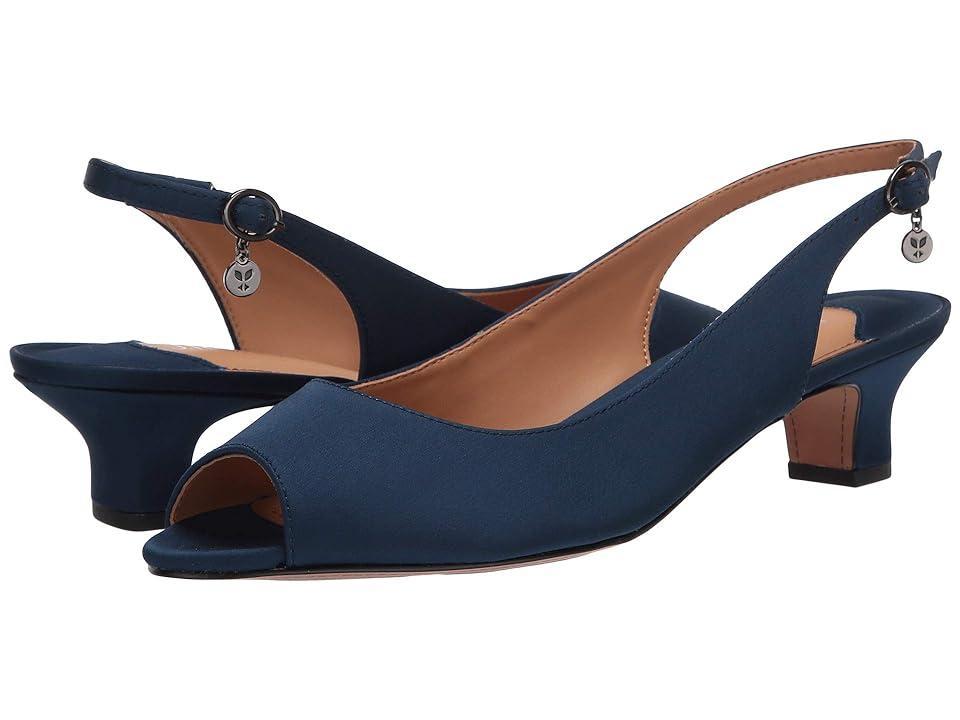 J. Renee Jenvey Satin Slingback Peep Toe Sandals Product Image