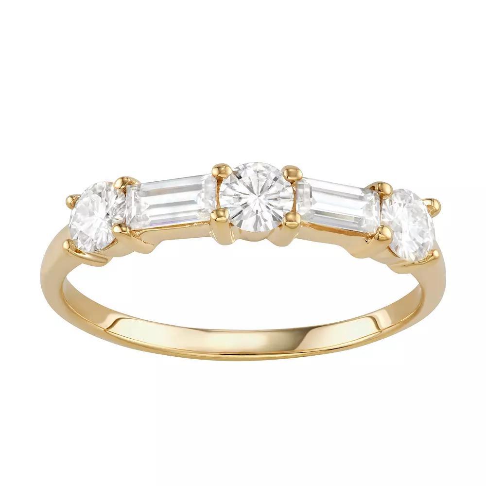 Charles & Colvard 14k Gold 1 1/6 Carat T.W. Lab-Created Moissanite Stackable Ring, Women's, Size: 5, Yellow Product Image
