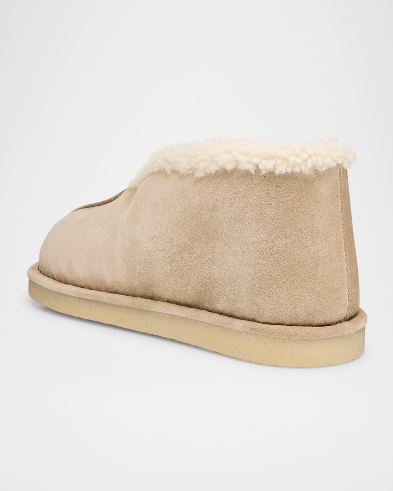 Suede Shearling-Lined Booties Product Image