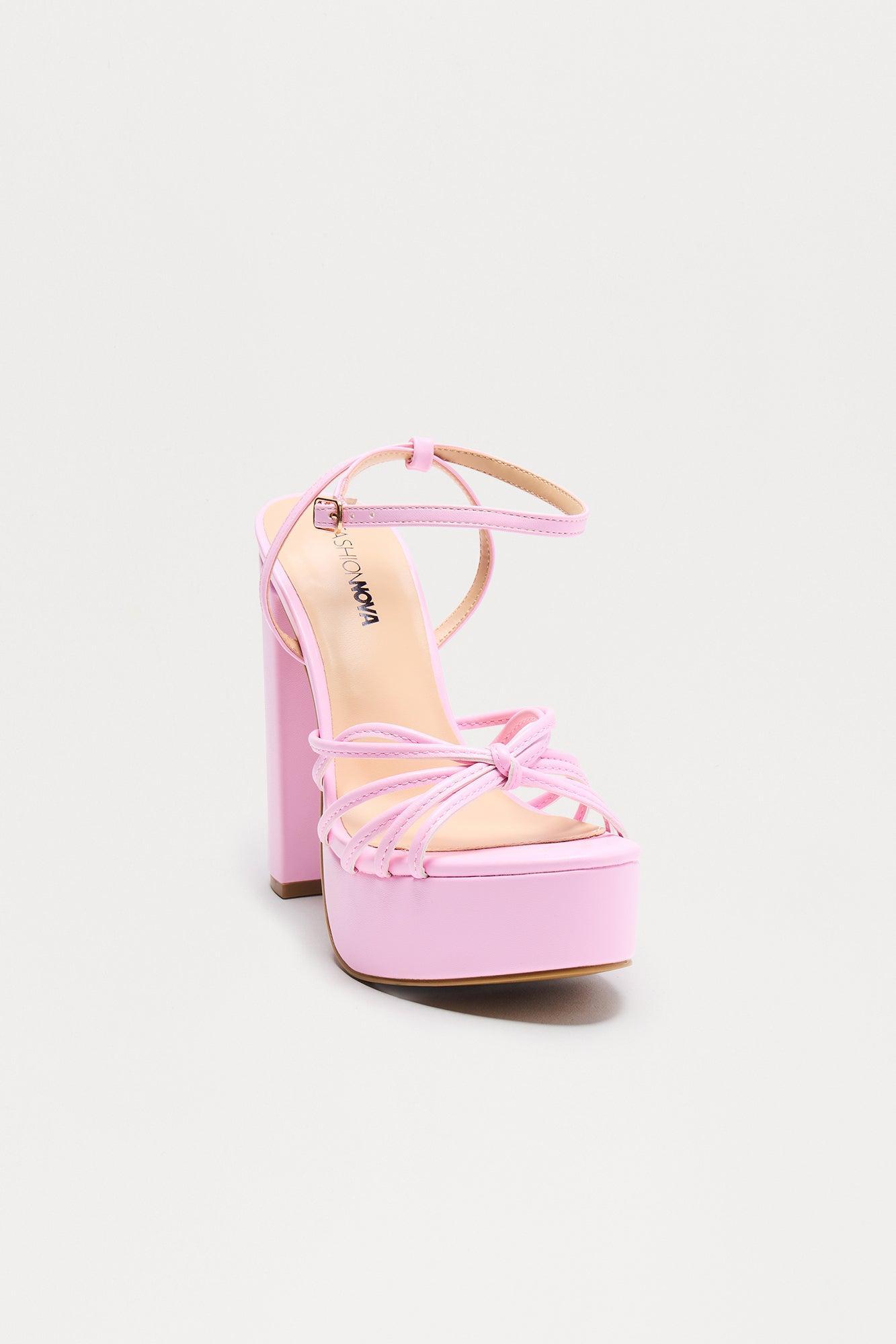 Fable Platform Heeled Sandals - Pink Product Image