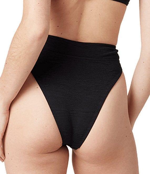 La Porte Kate Jacquard Pinch High Waist Signature Hardware Cheeky Swim Bottom Product Image