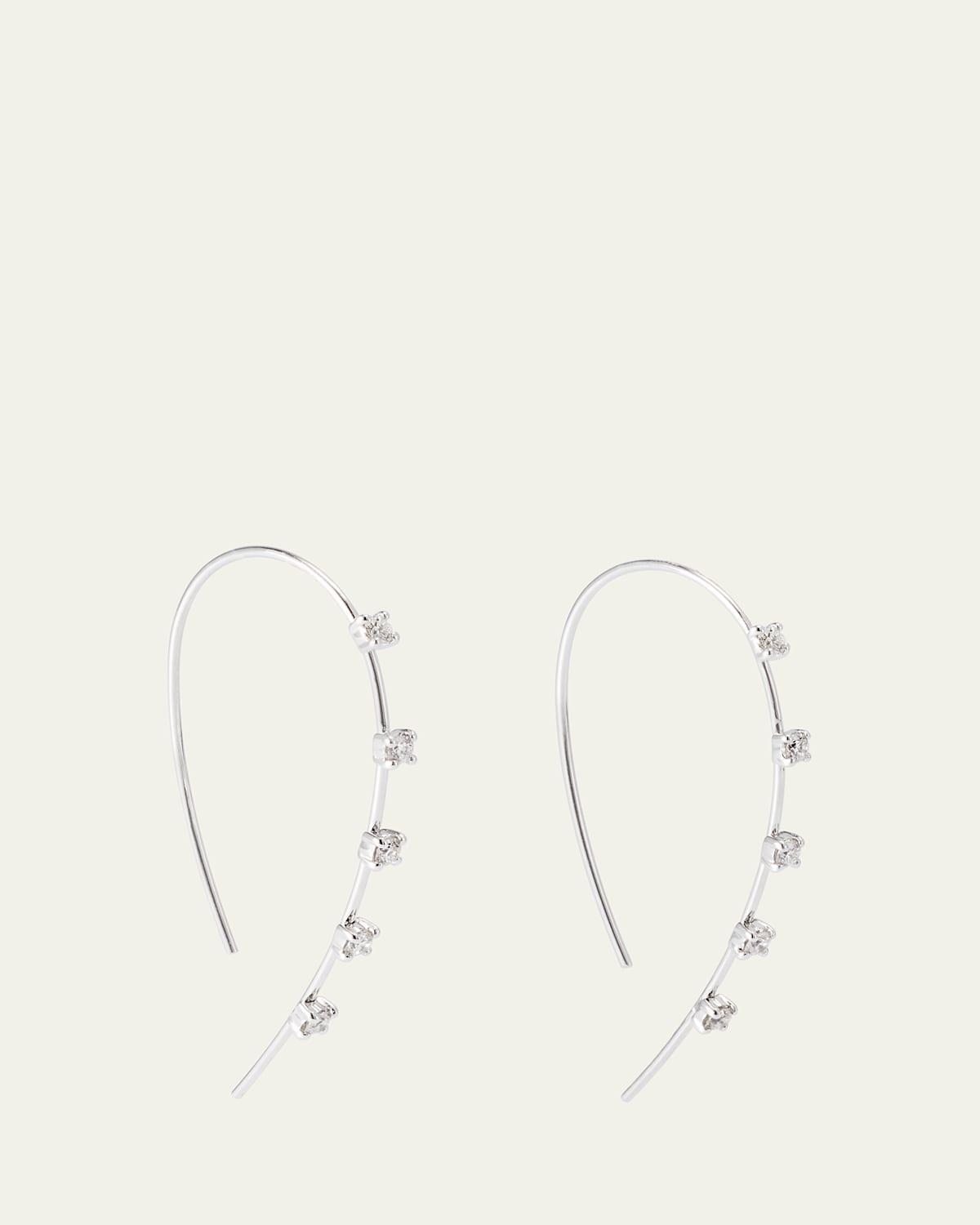 Womens 14K & Diamond Wire Earrings Product Image