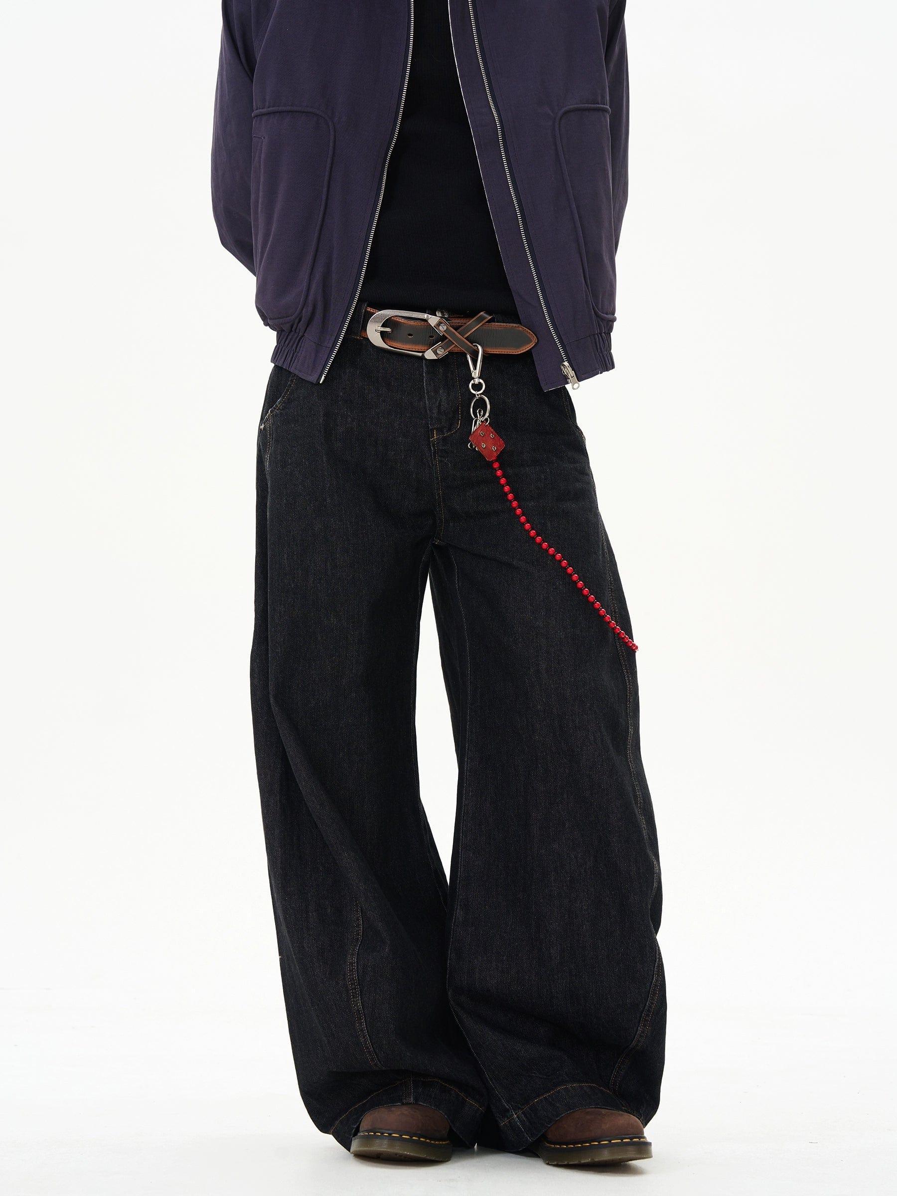 RT No. 12228 BLACK DENIM SCIMITAR JEANS Product Image
