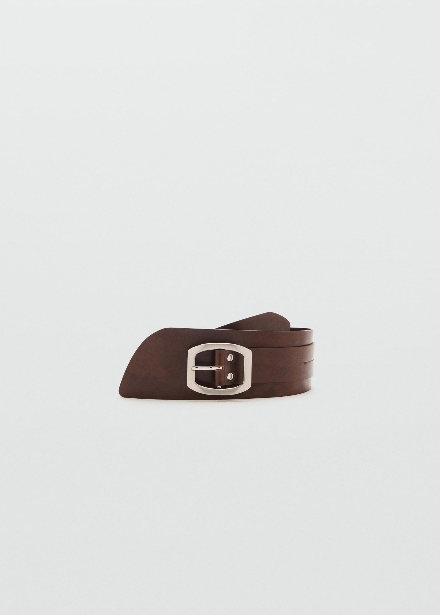 Leather obi belt - Women | MANGO USA Product Image