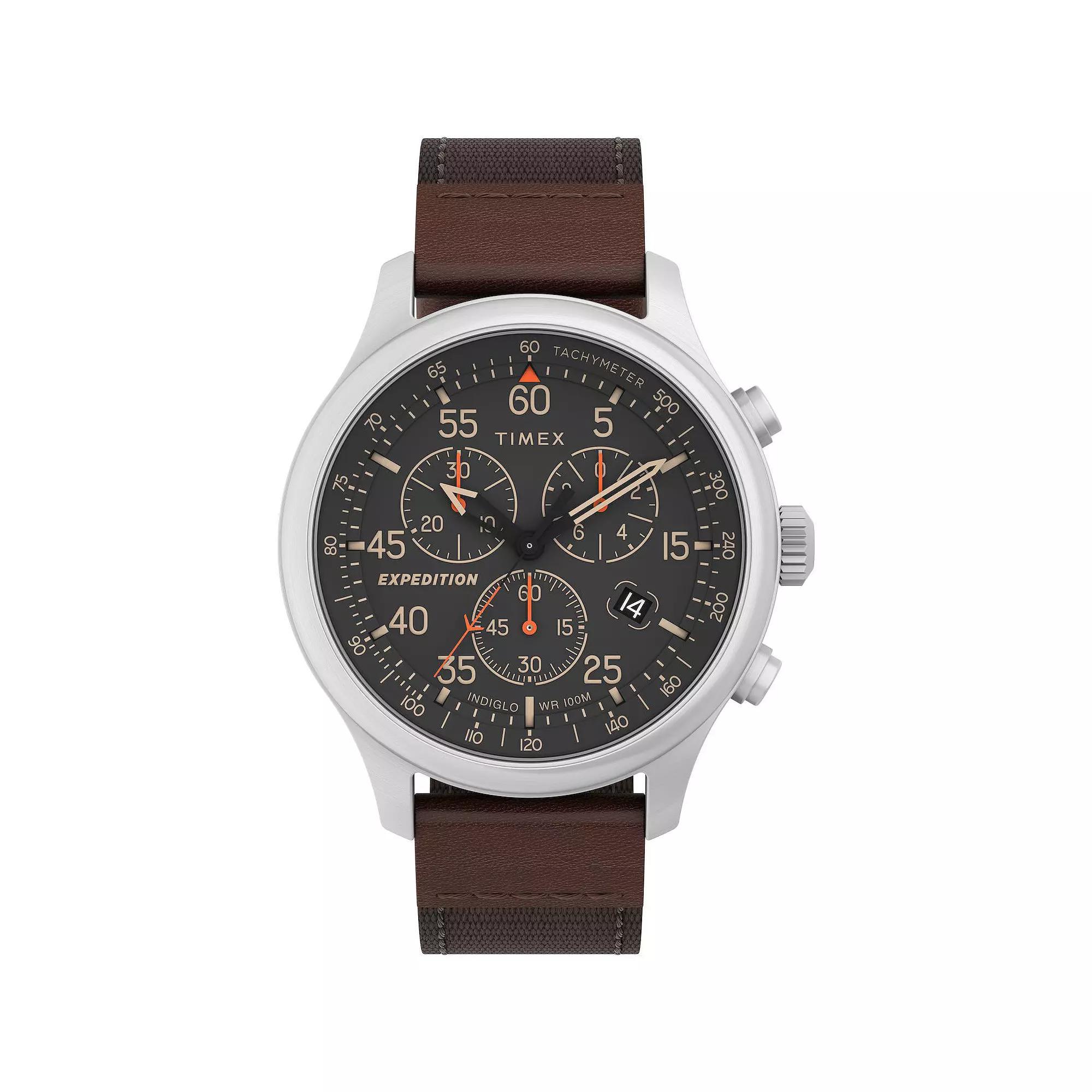 Timex Mens Expedition Field Chronograph Fabric Strap Watch - TW4B26800JT Brown Product Image