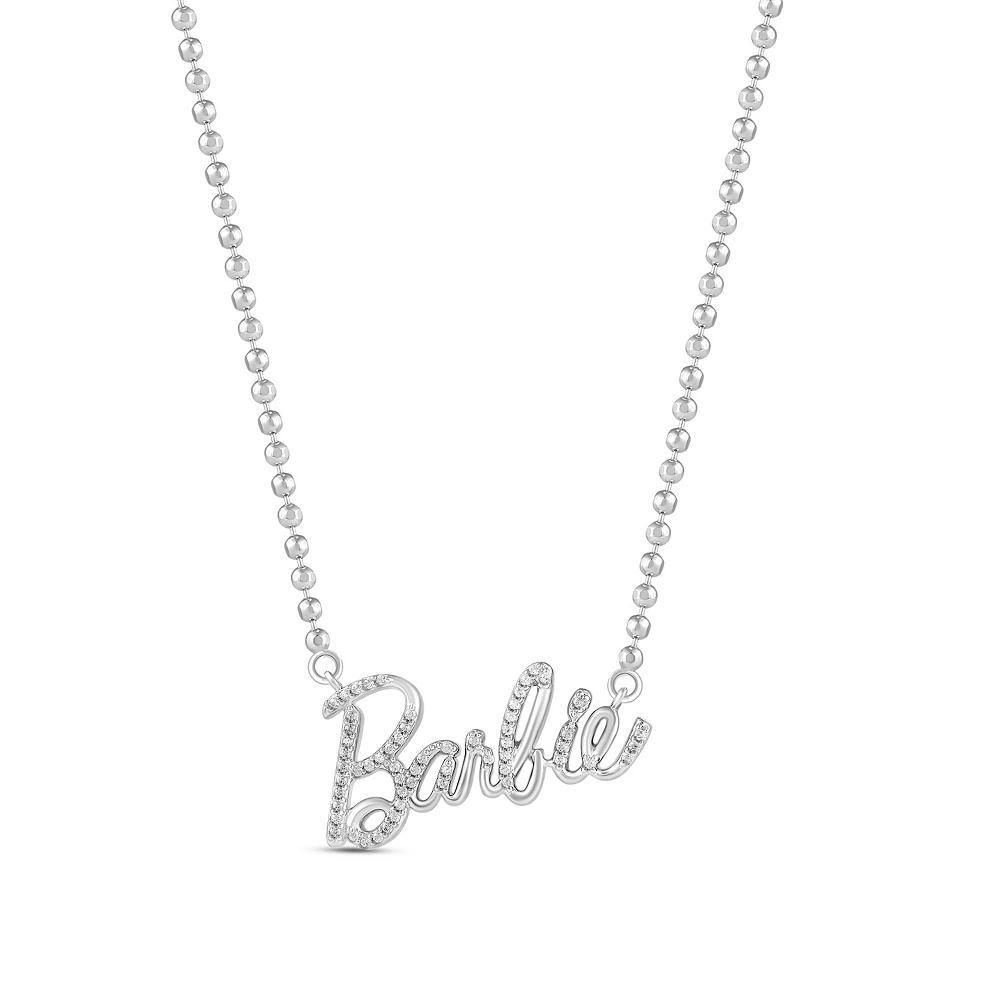 Barbie Sterling Silver 1/6 Carat T.W. Diamond Necklace, Womens Product Image