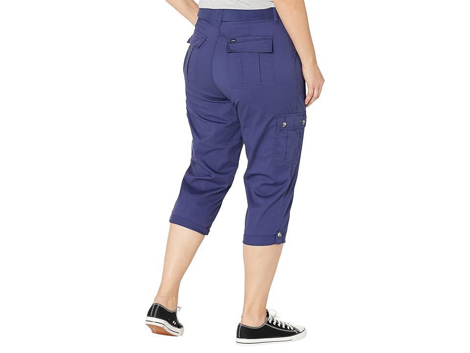 Plus Size Lee® Flex-To-Go Cargo Capri Pants, Women's, Size: 16 - Regular, Tech Gray Product Image