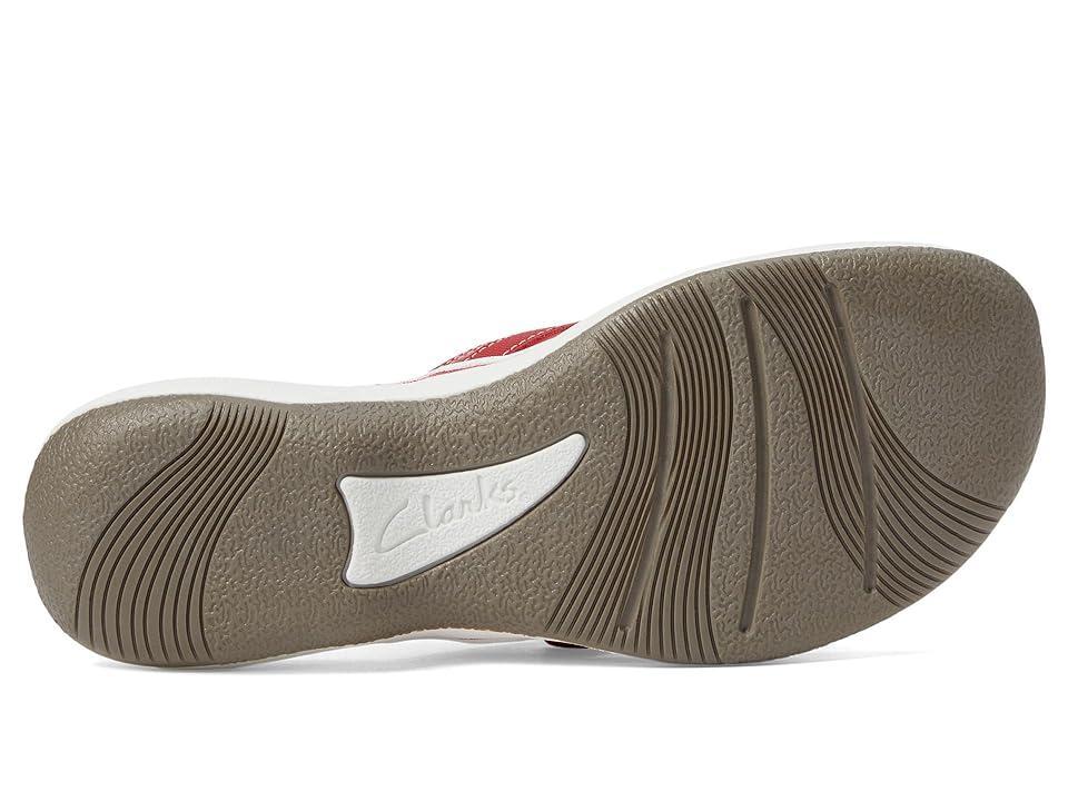 Clarks® Breeze Sea Cloudstepper Women's Flip Flop Sandals, Size: 12, Red Product Image