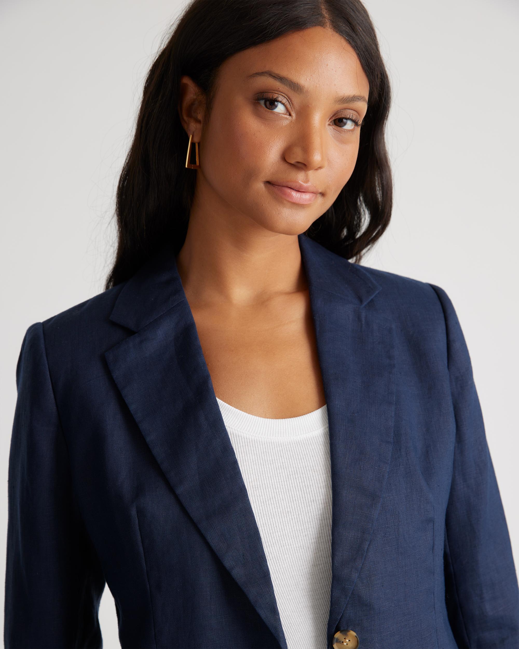 Quince | Women's 100% European Linen Structured Blazer Size XL Product Image