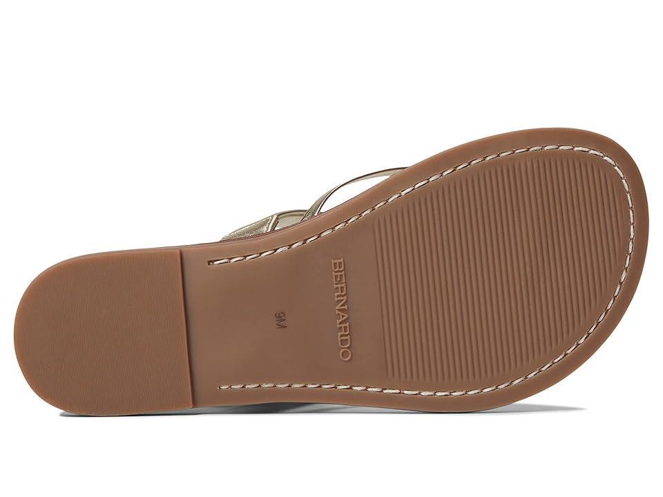 Womens Leia Metallic Leather Thong Sandals Product Image