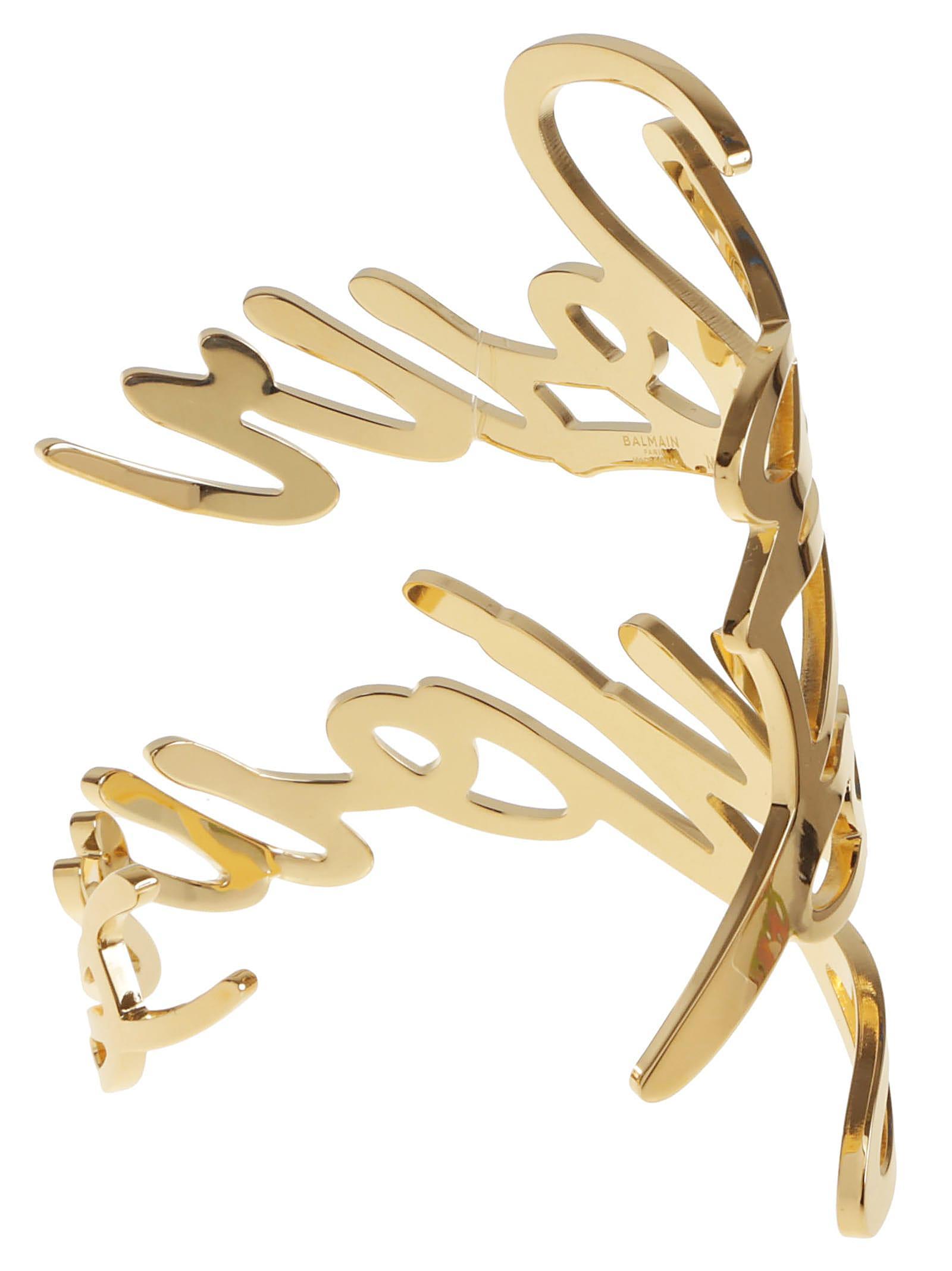 BALMAIN Pour Toujours Open Cuff Bracelet In Ka Or Product Image