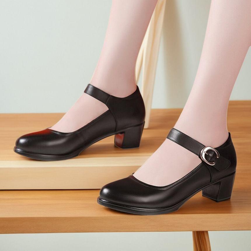 Block Heel Mary Jane Pumps Product Image