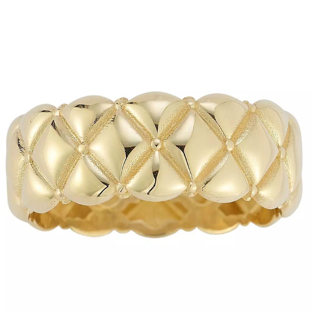 LUMINOR GOLD 14k Gold Quilted Band Ring, Womens Product Image