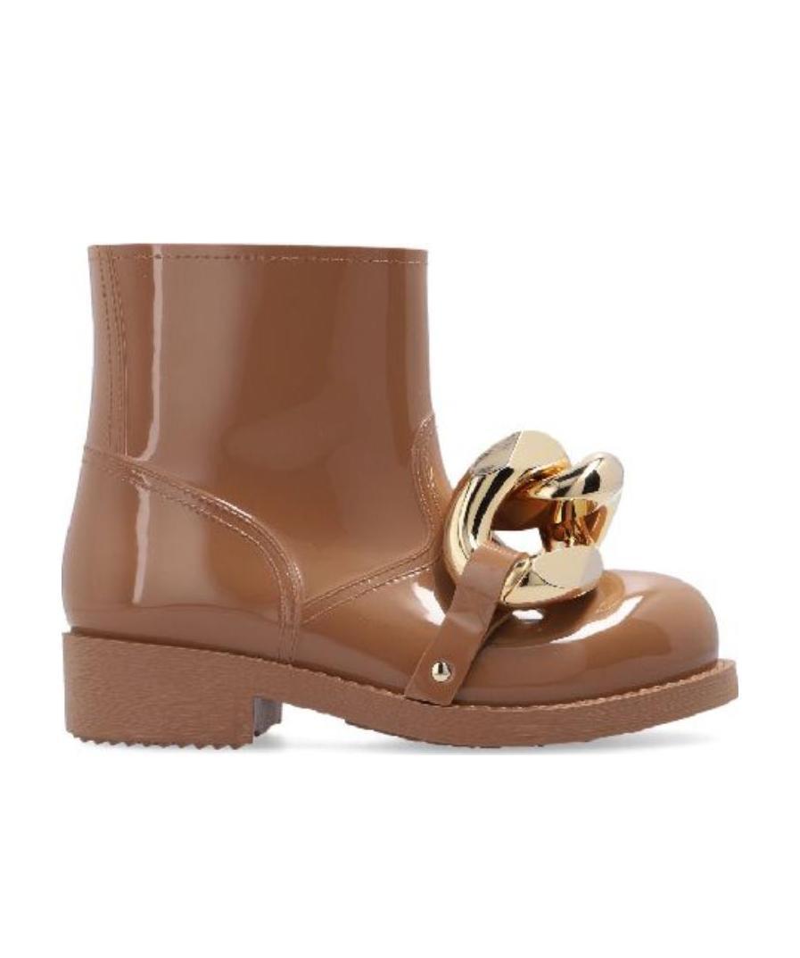 JW ANDERSON Chain Rubber Ankle Boots In Brown Product Image