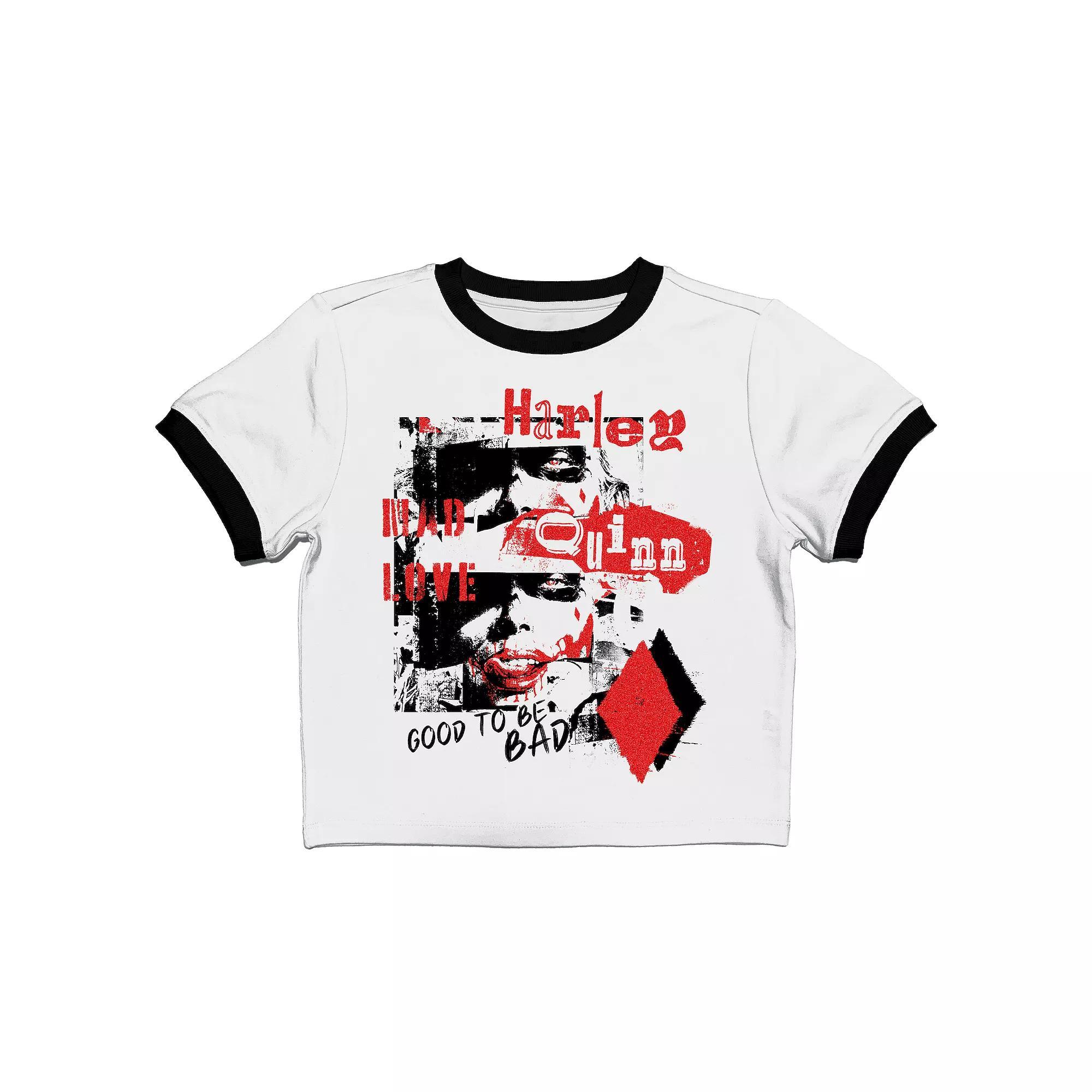 Juniors' Batman Harley Quinn Glitter Baby Graphic Tee, Women's, Size: XL, White Product Image