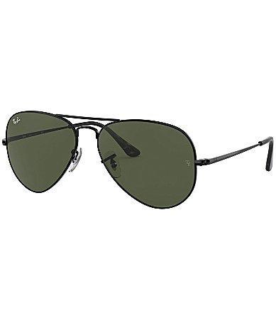 Ray-Ban Unisex 58mm Gradient Aviator Sunglasses in Black at Nordstrom Product Image