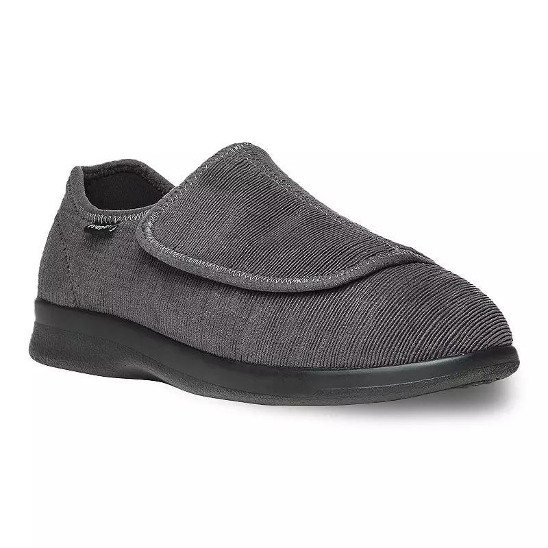 Propet Cush N Foot Men's Slippers, Size: 9.5 XW, Grey Corduroy Product Image
