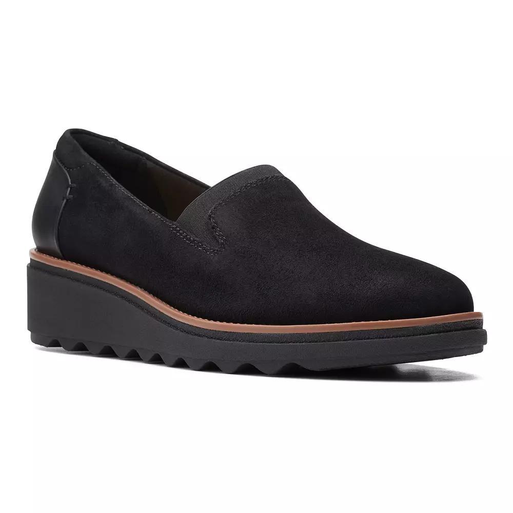 Clarks® Sharon Dolly Women's Suede Loafers, Size: 8.5, Black Suede Product Image