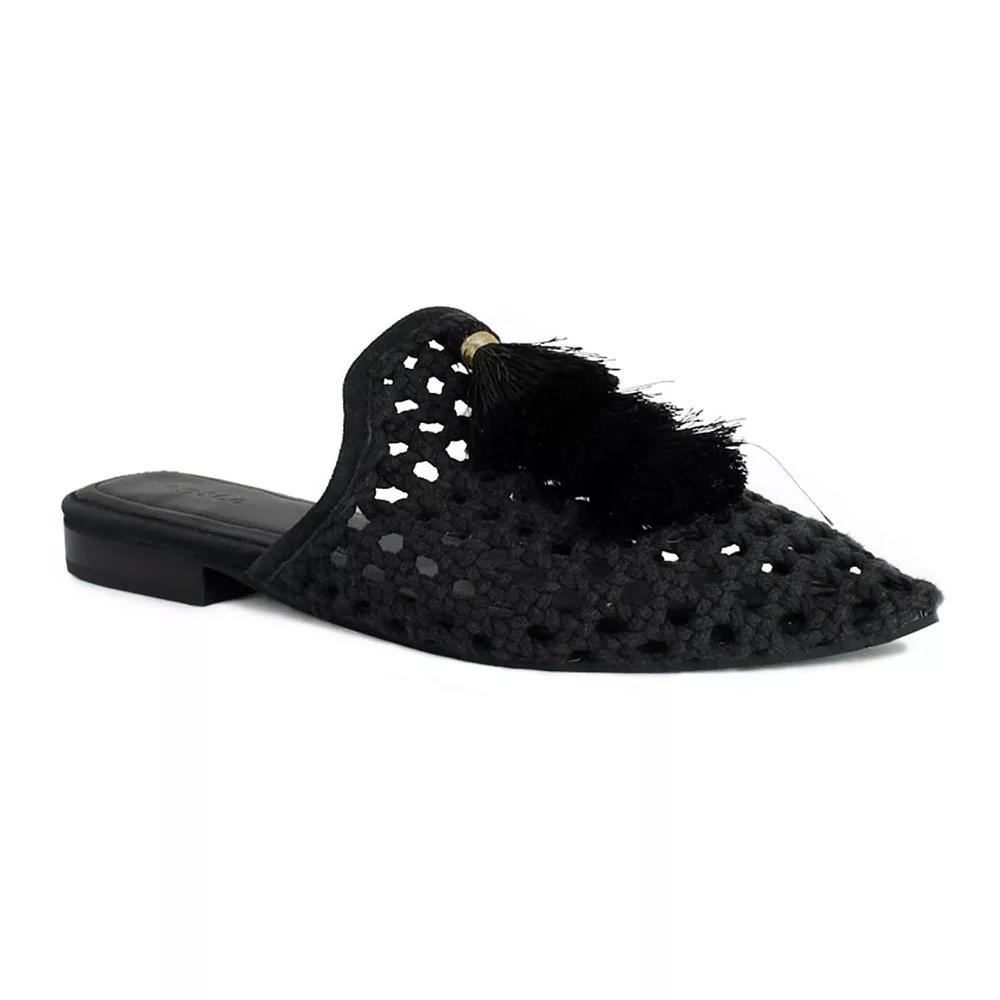 Rag & Co Miriam Women's Woven Mules, Size: 5, Black Product Image