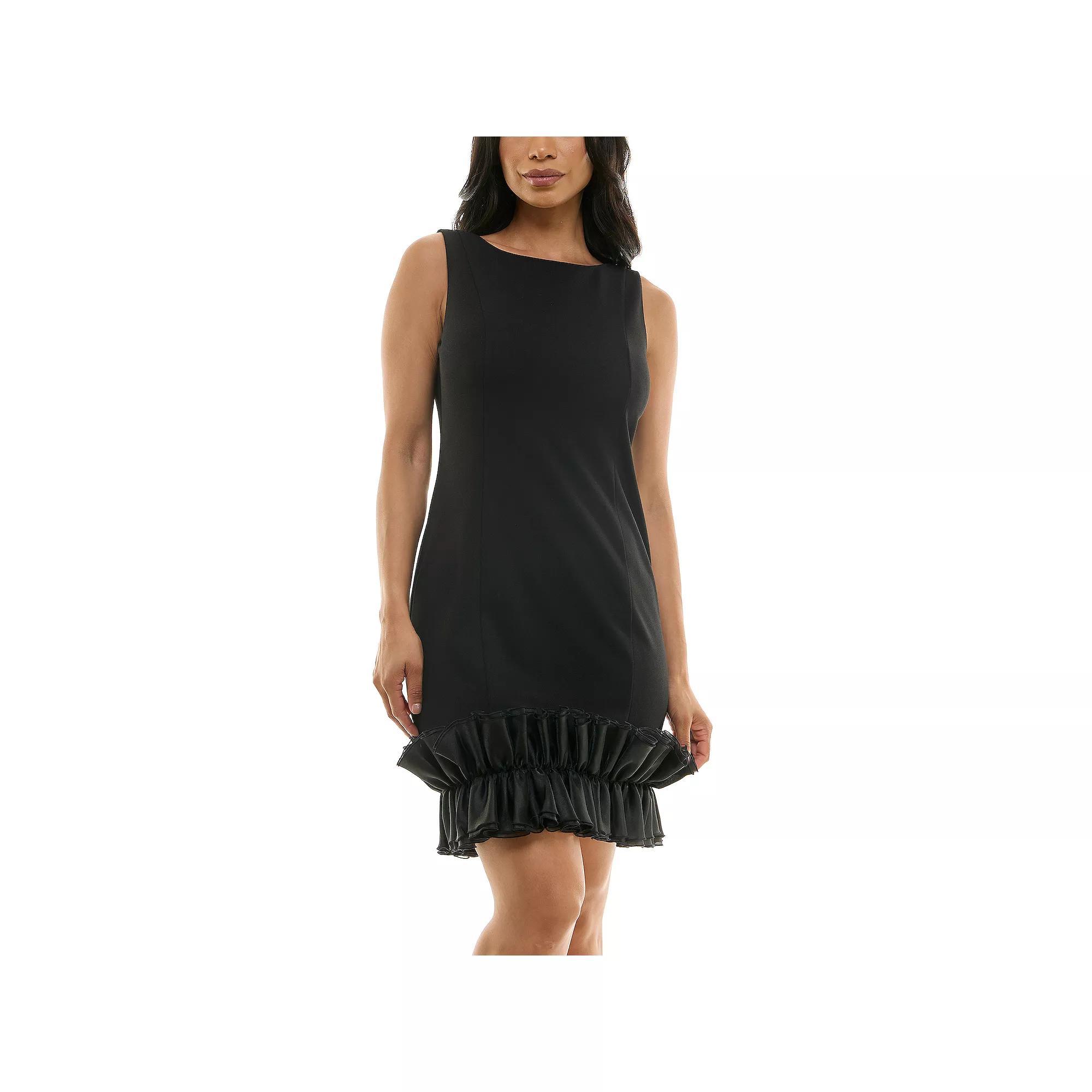 Womens Nina Leonard Sheath Trim Dress Yellow Product Image