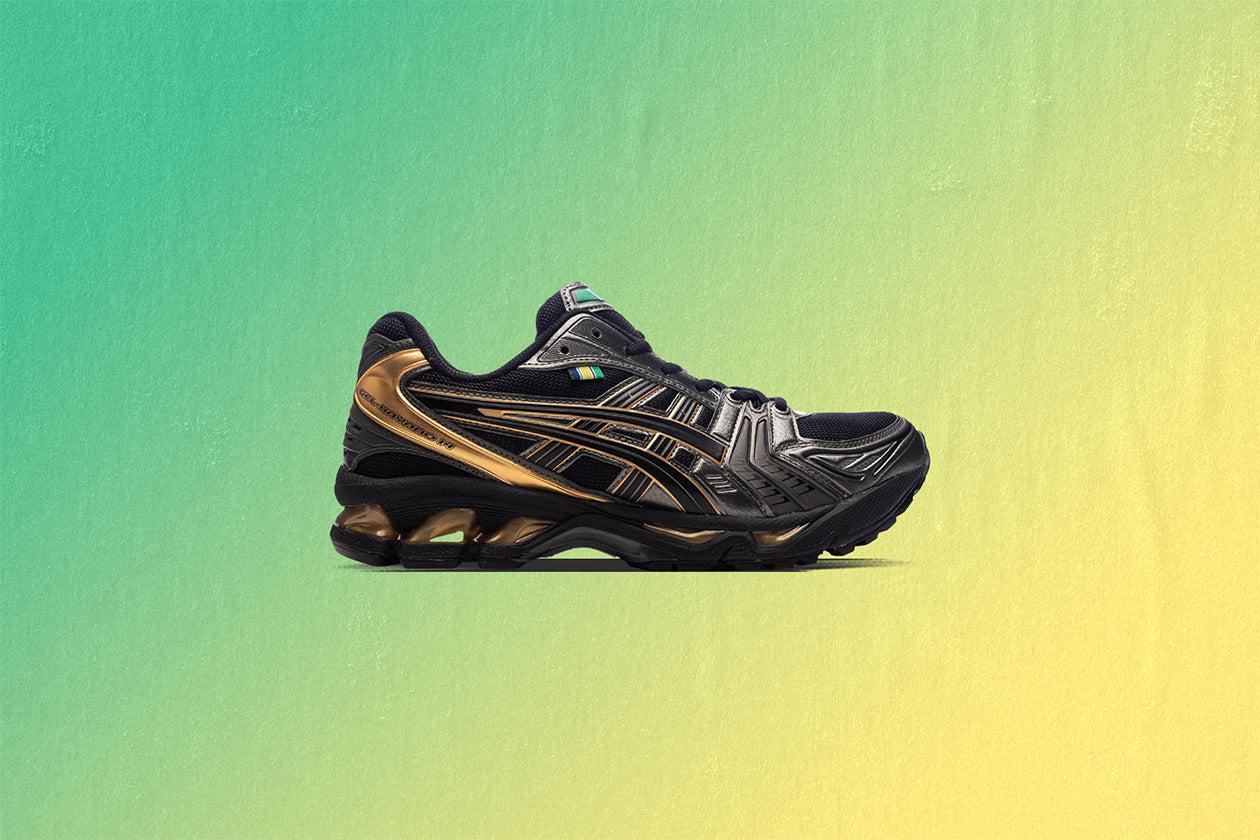 Asics x Ayrton Senna Gel-Kayano 14 - Black/Pure Gold Male Product Image