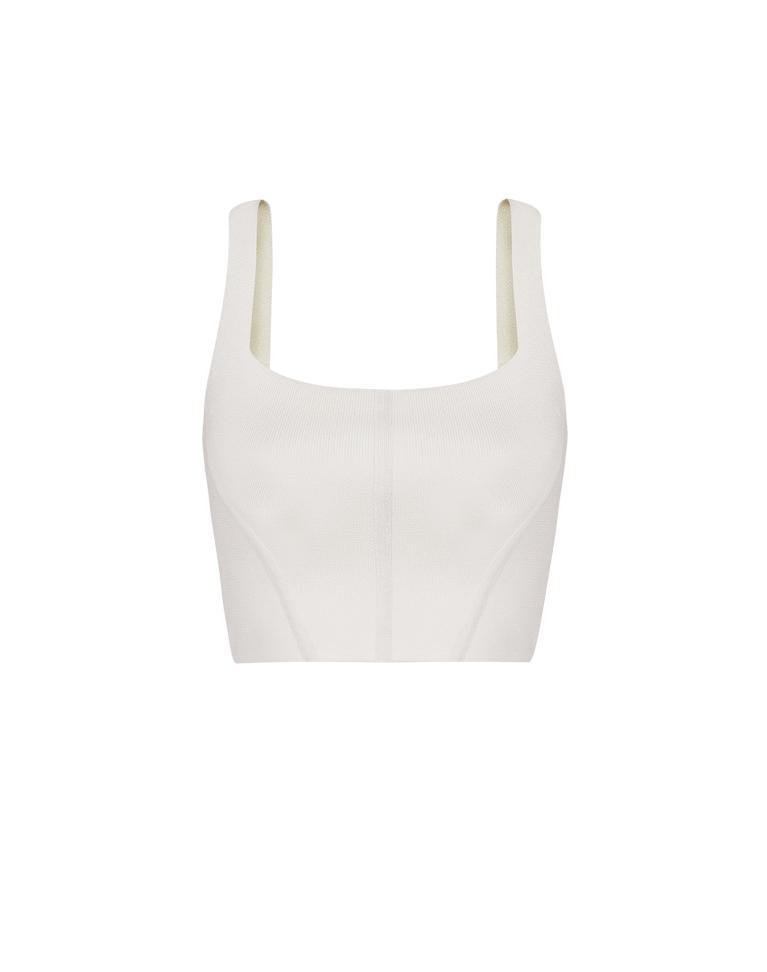 Knit Lene Top - Off White Product Image