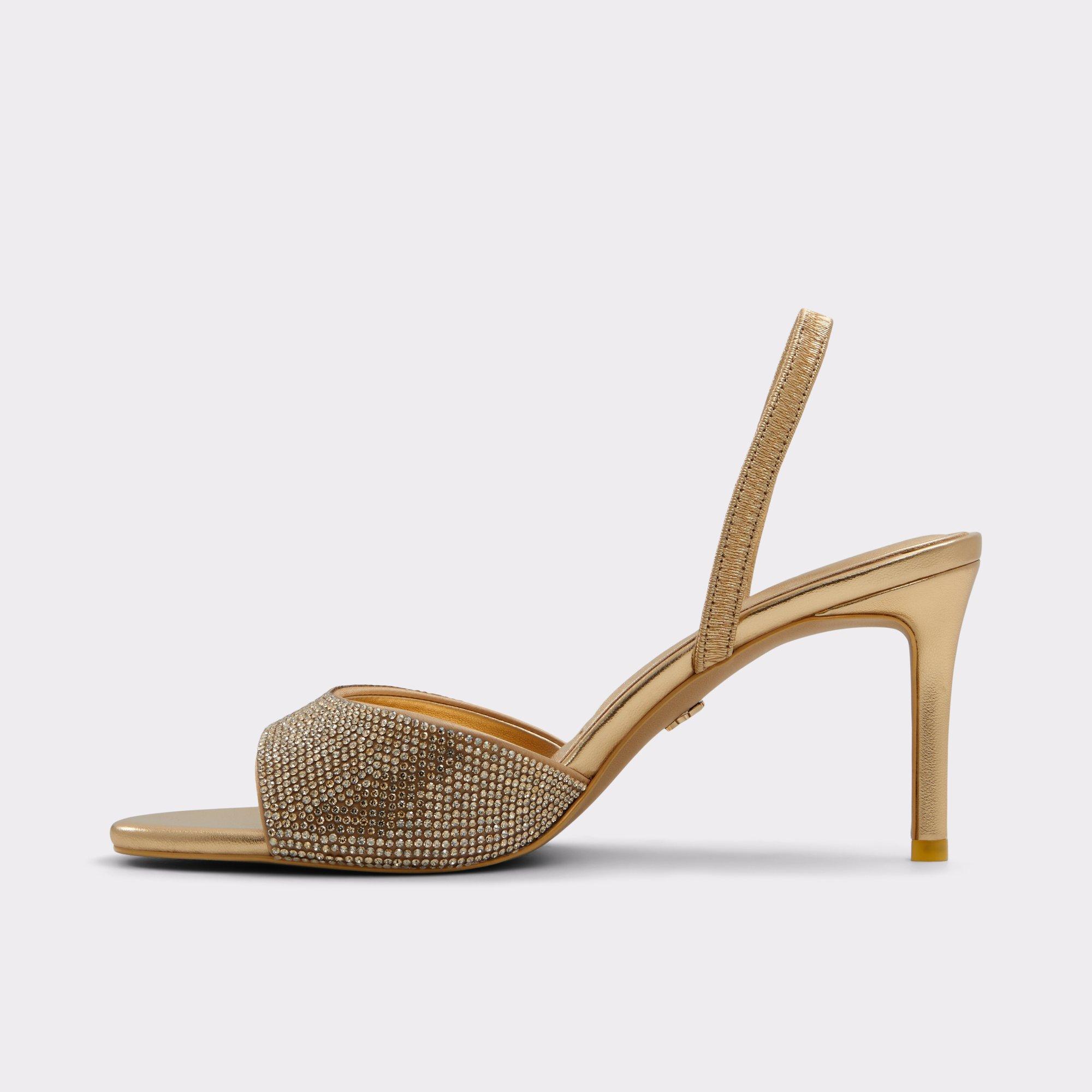 ALDO Aitana - Women's Heeled Sandal Sandals - Gold, Size 10 Product Image