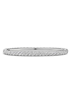 David Yurman Sculpted Cable Pave Bangle Bracelet in 18K White Gold with Diamonds Product Image