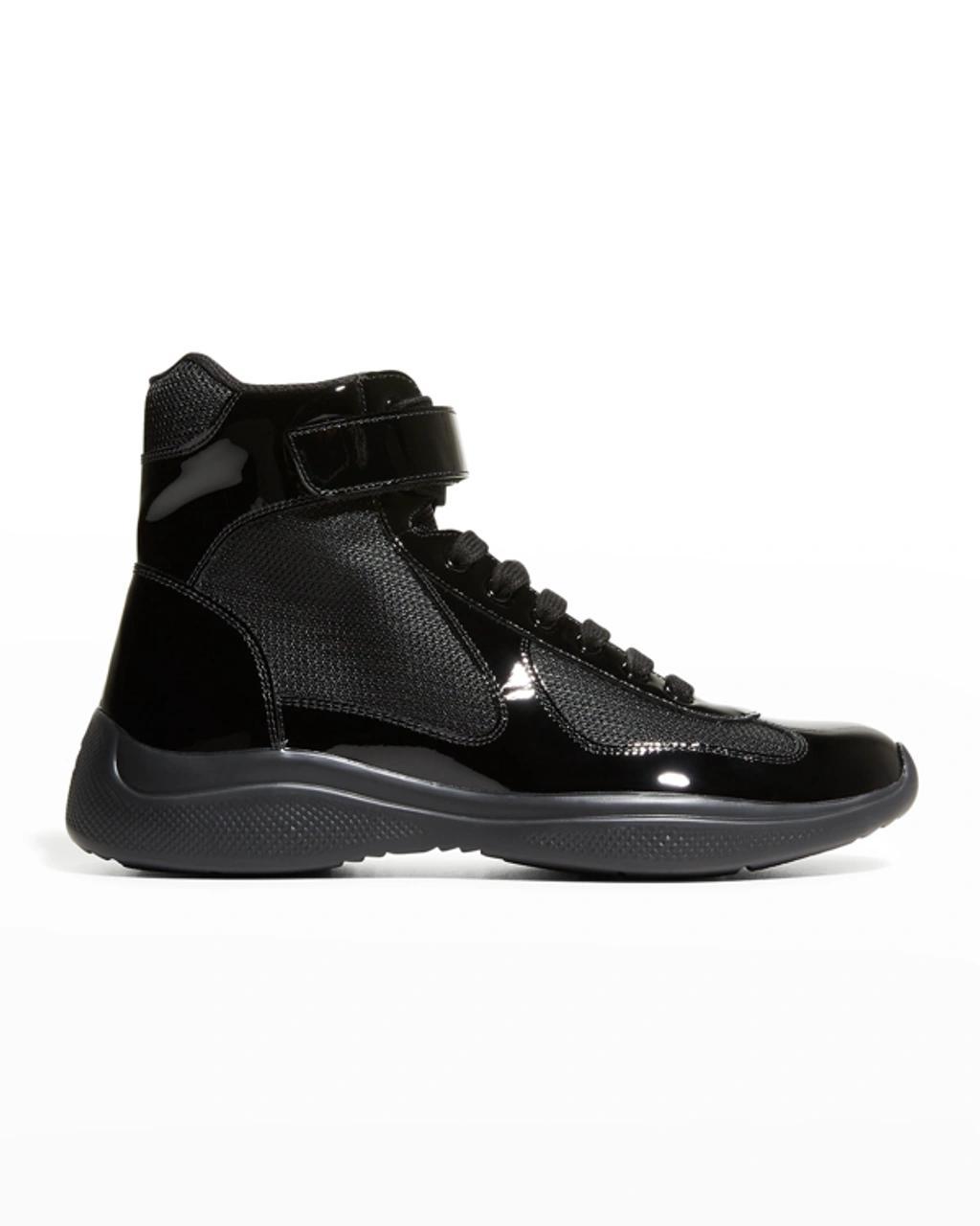 Mens Americas Cup Patent Leather High-Top Sneakers Product Image