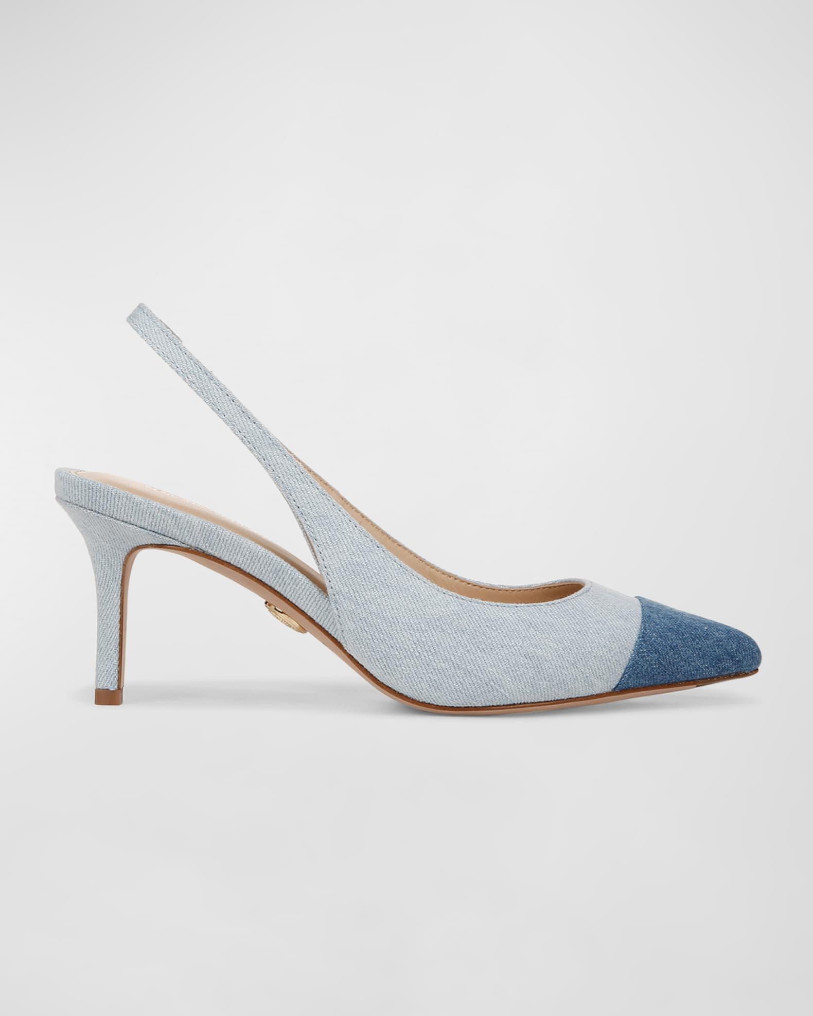 Liliana Bicolor Cap-Toe Slingback Pumps Product Image