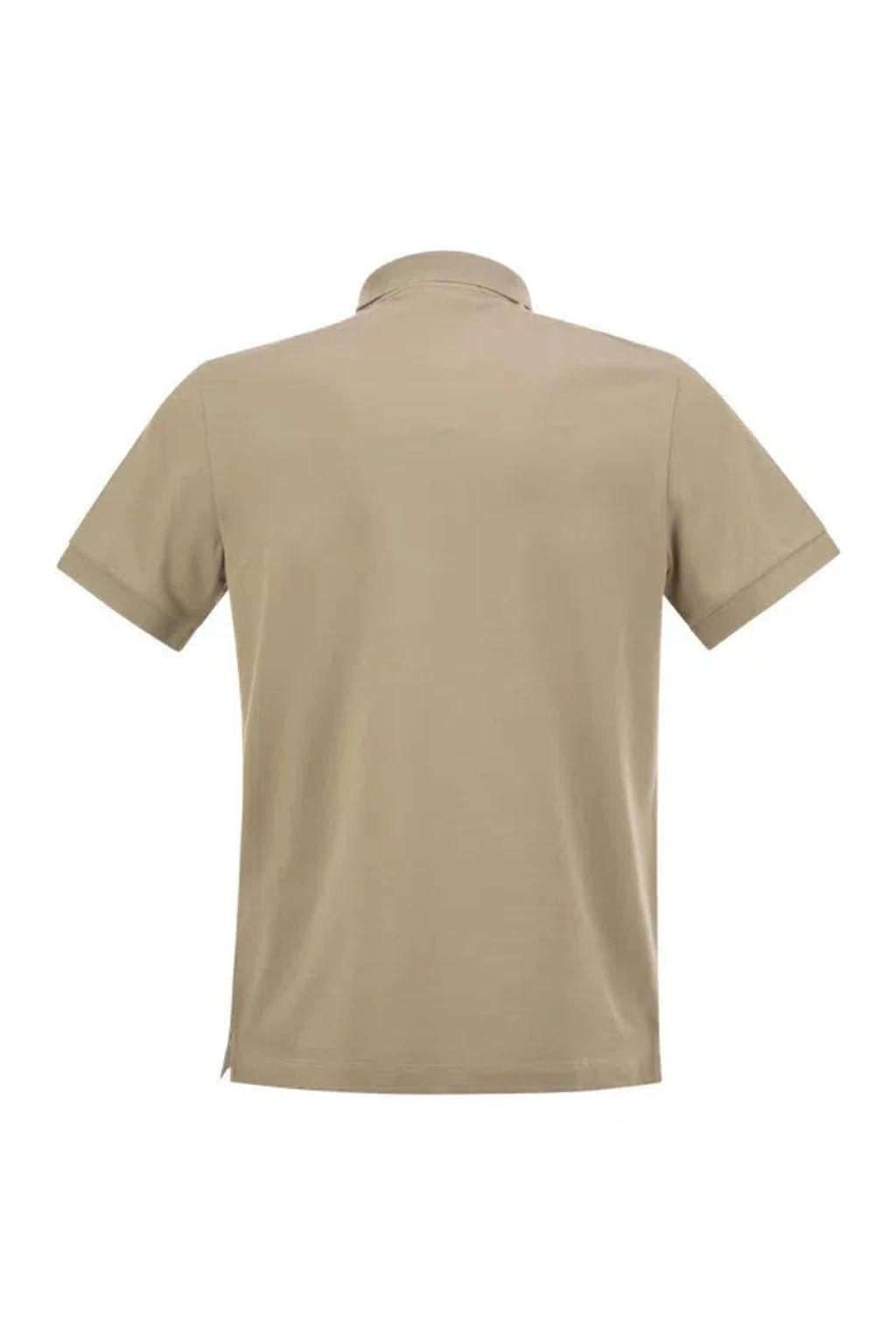 STONE ISLAND Short-sleeved Polo Shirt In Brown Product Image