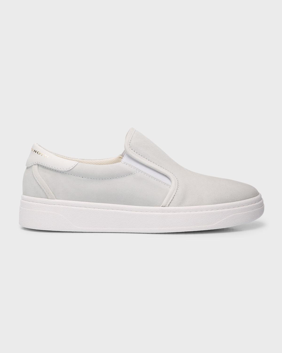 Mens Suede Low-Top Slip-On Sneakers Product Image