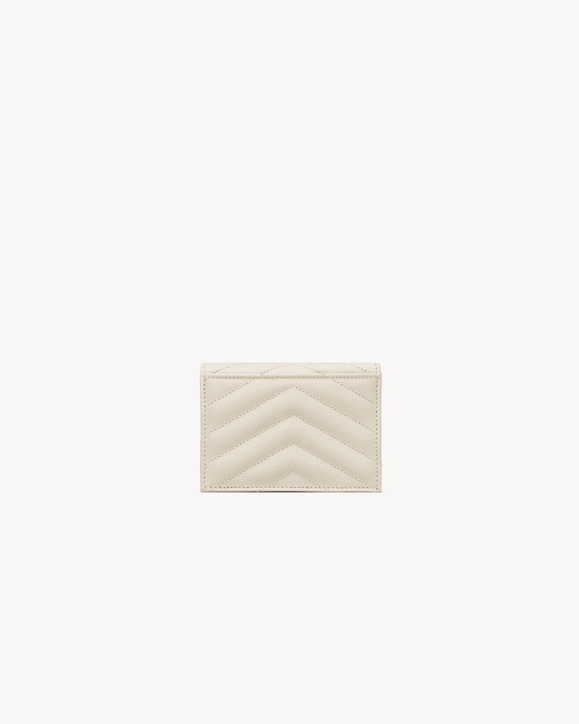 CASSANDRE MATELASSÉ FLAP CARD CASE IN GRAIN DE POUDRE LEATHER Product Image