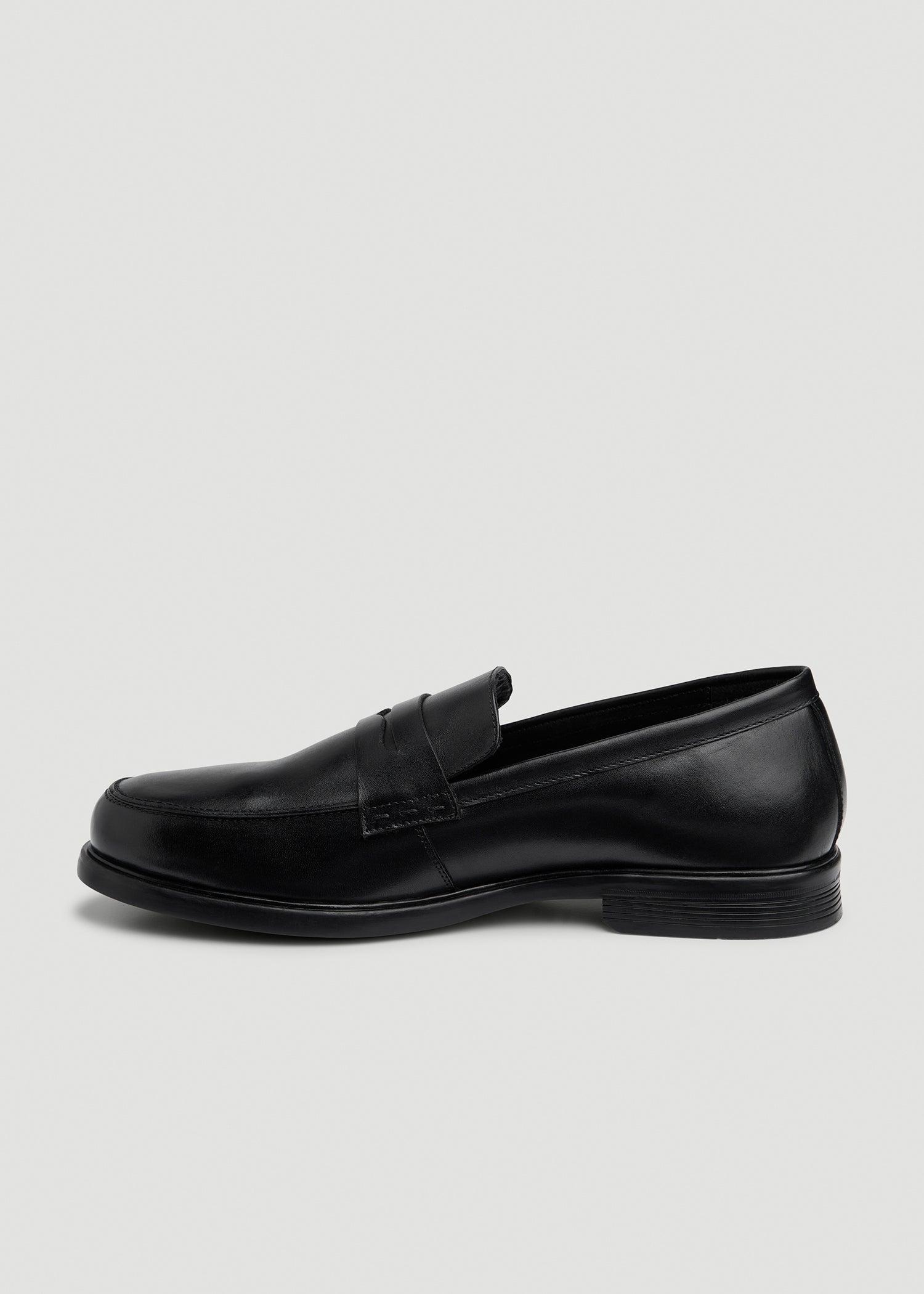 Penny Loafers for Tall Men in Black Product Image