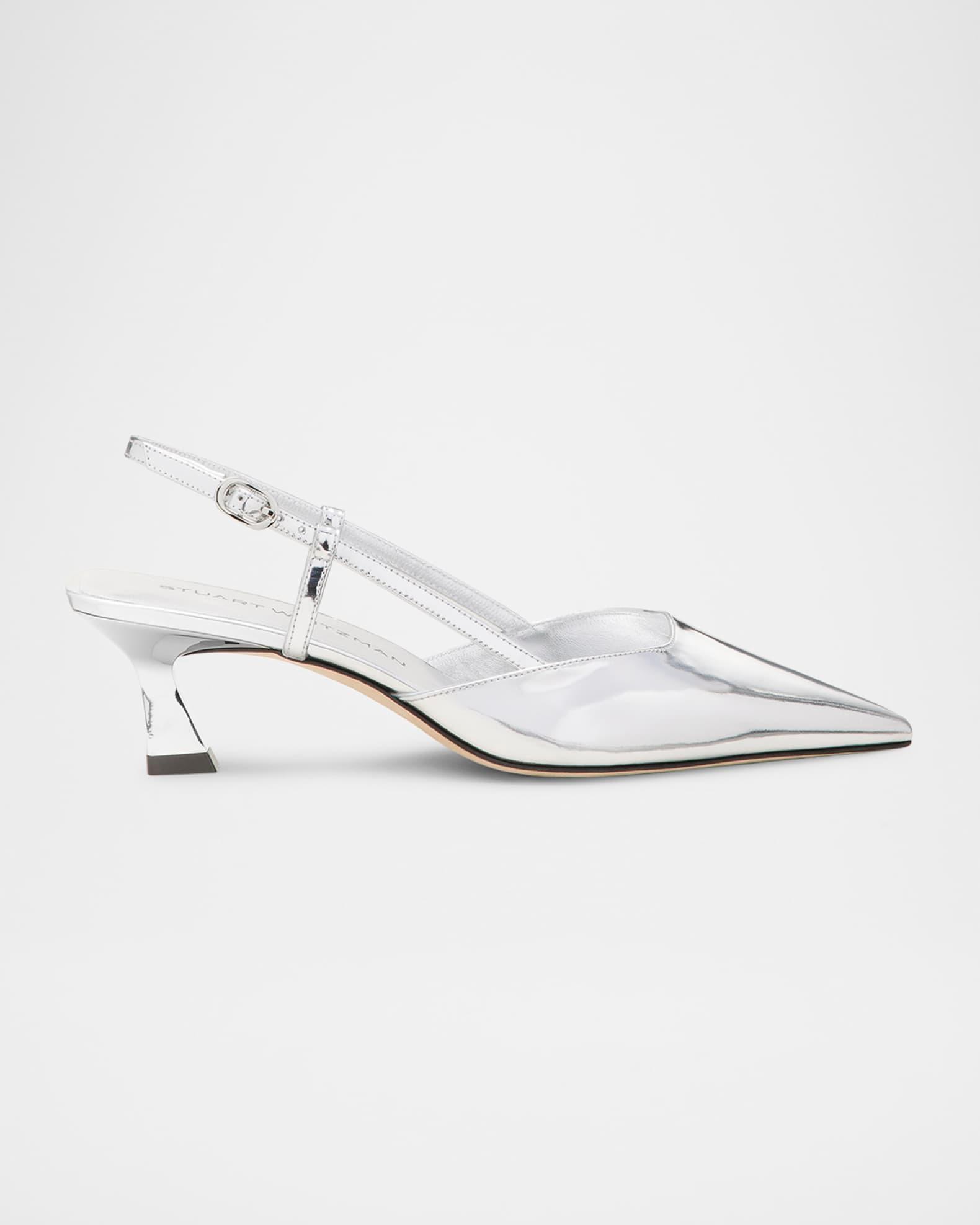 Vinnie Metallic Kitten Slingback Pumps Product Image