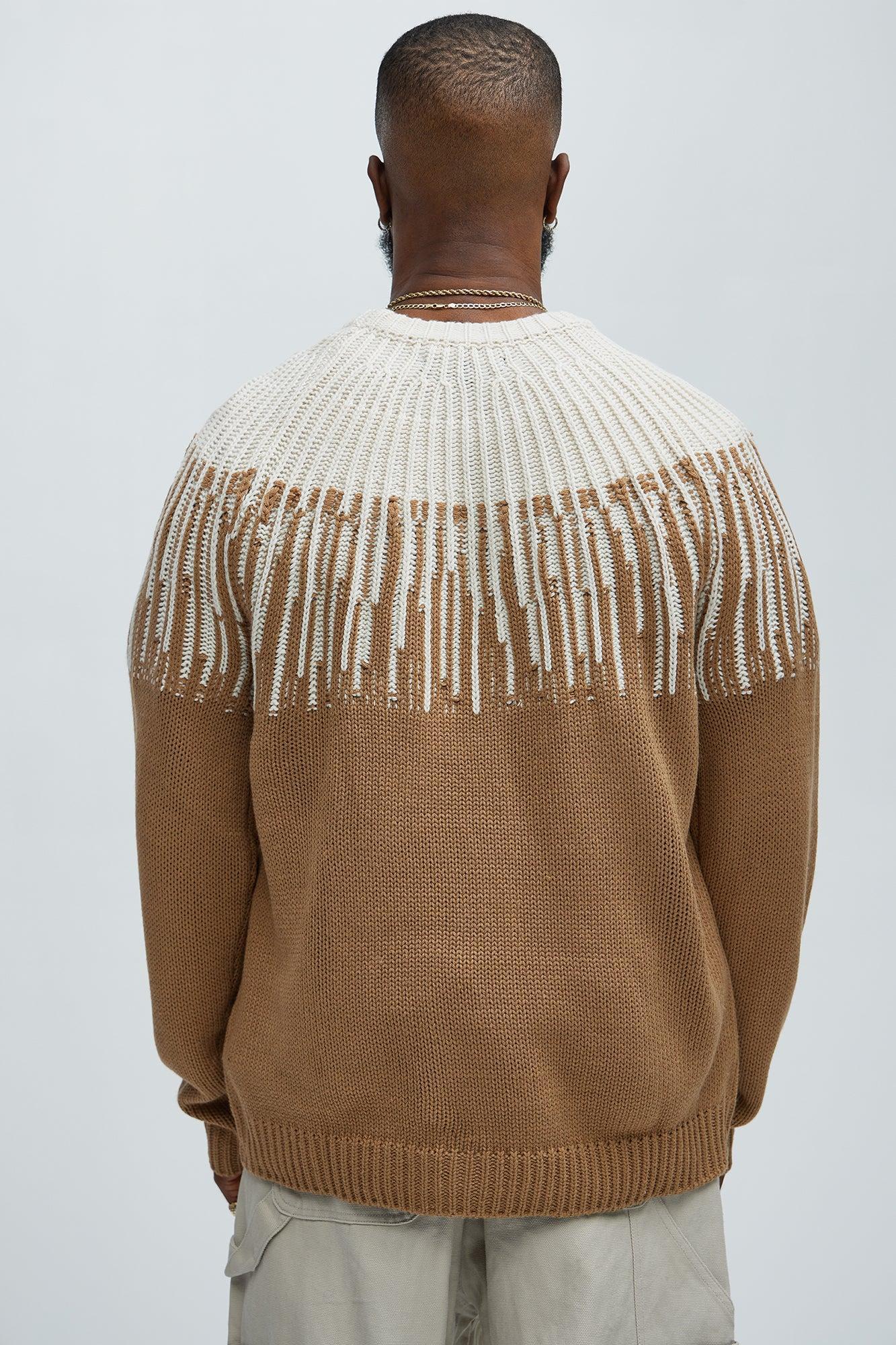 Radiant Crewneck Sweater - Brown Combo Male Product Image