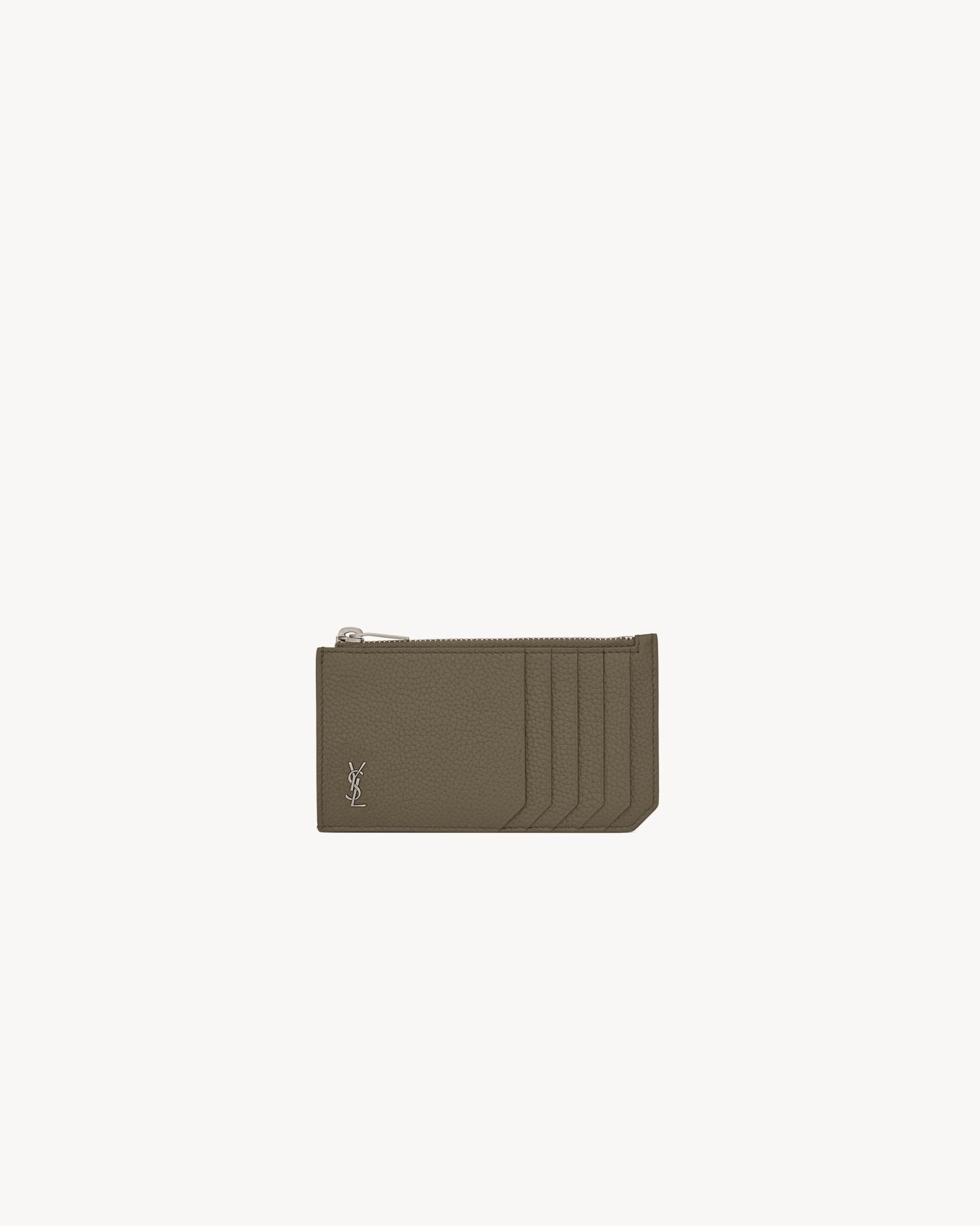 CASSANDRE MATELASSÉ FRAGMENTS FLAP CARD CASE IN GRAIN DE POUDRE LEATHER Product Image