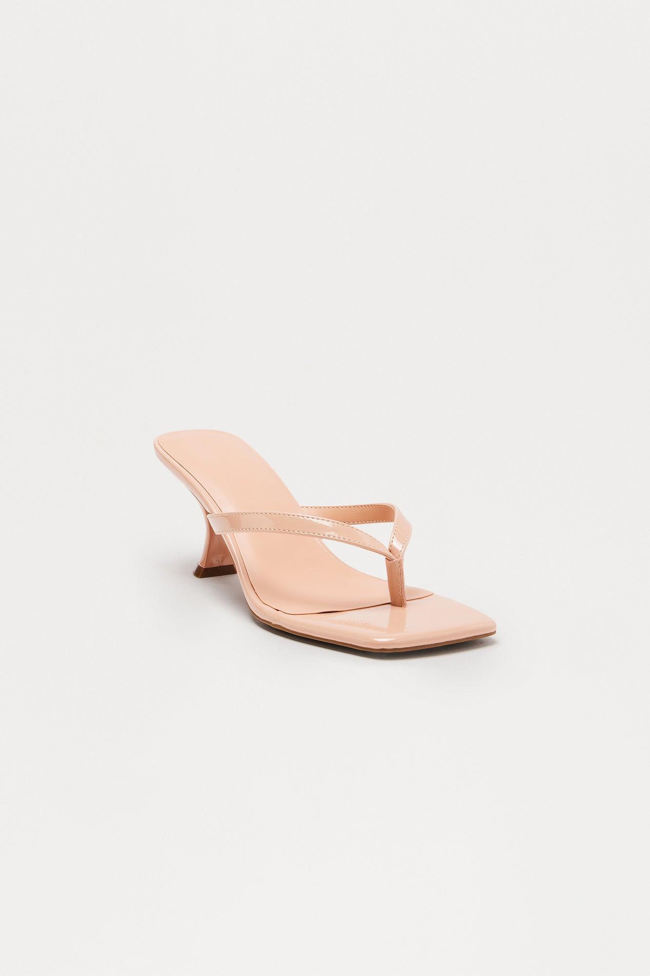 Pool Club Thong Heels - Nude Female Product Image